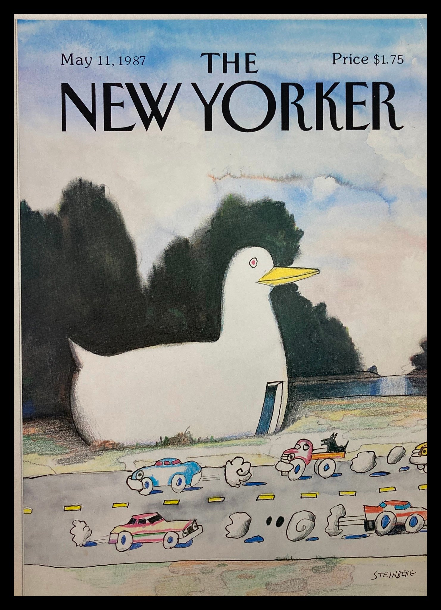 COVER ONLY The New Yorker May 11 1987 Animal Town by Saul Steinberg No Label