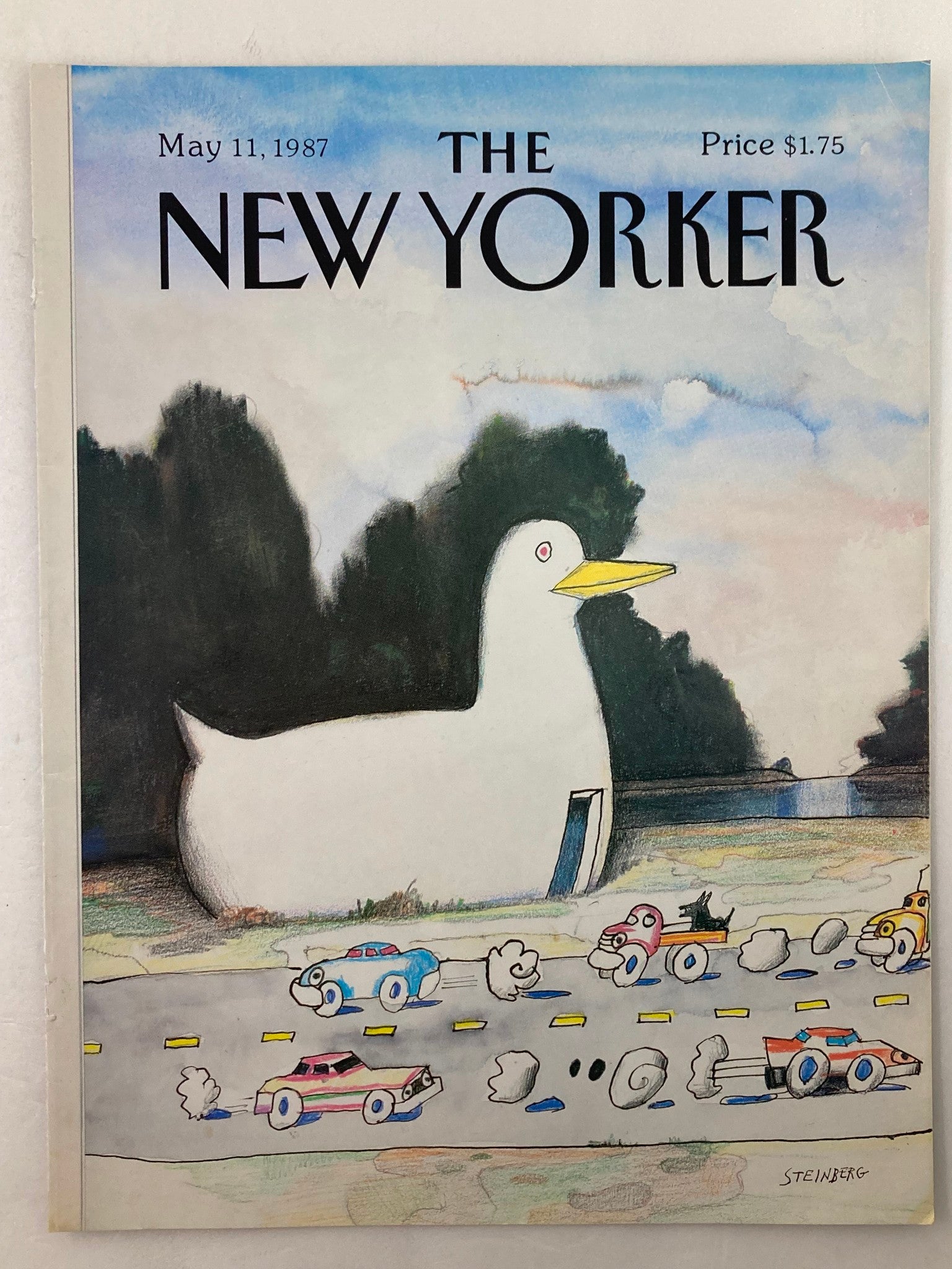 COVER ONLY The New Yorker May 11 1987 Animal Town by Saul Steinberg No Label