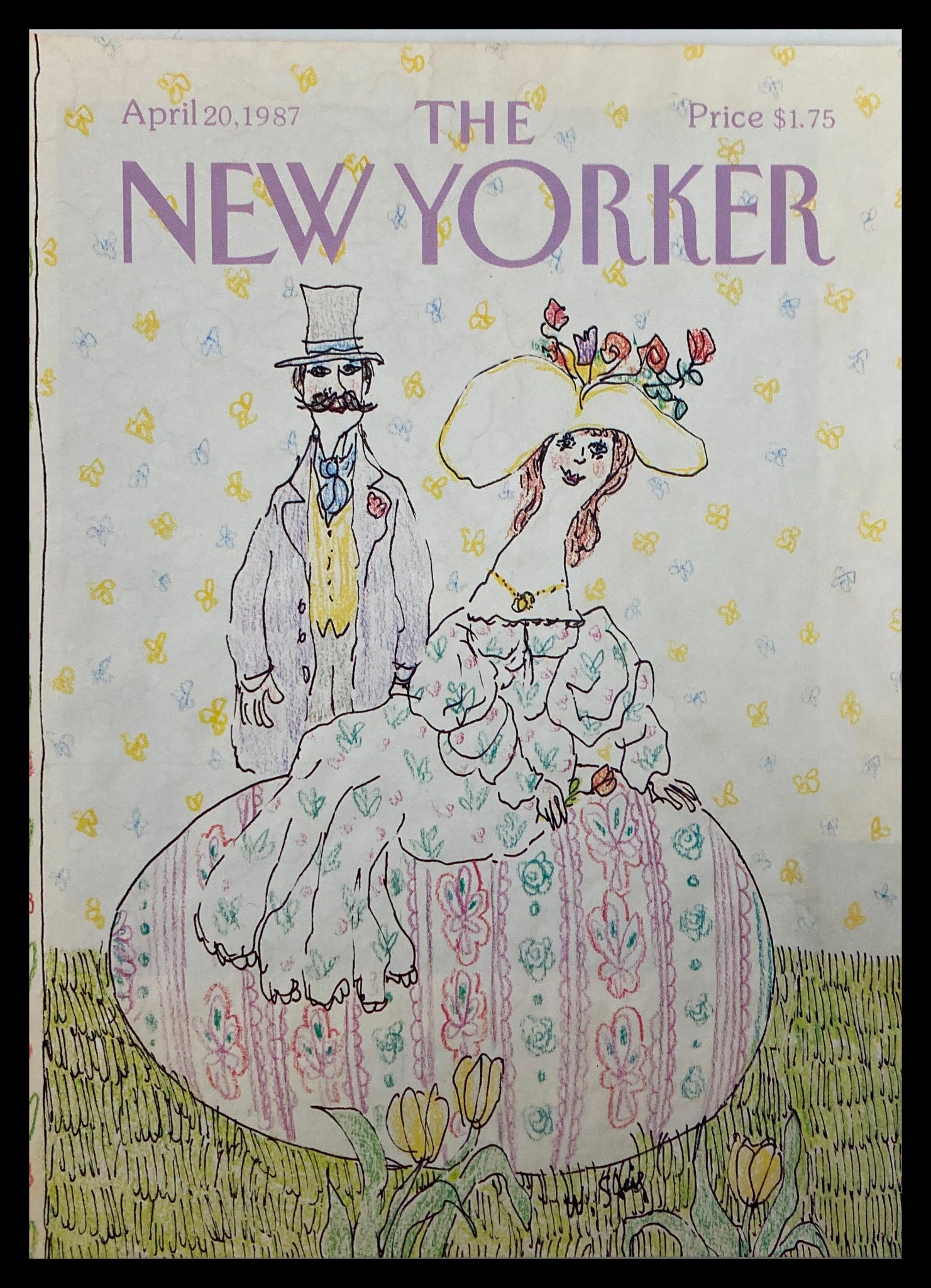 COVER ONLY The New Yorker April 20 1987 Just Married by William Steig No Label