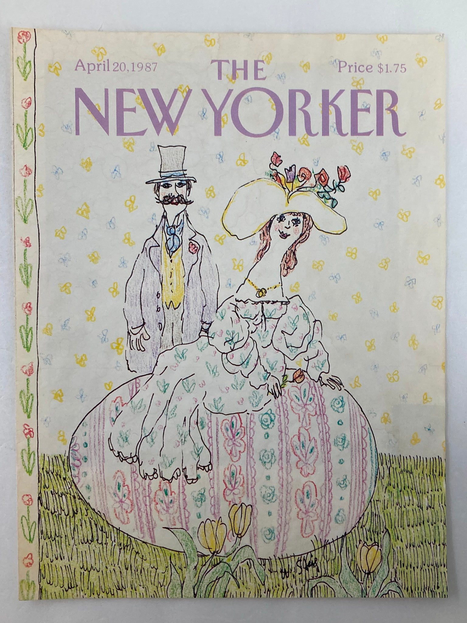 COVER ONLY The New Yorker April 20 1987 Just Married by William Steig No Label