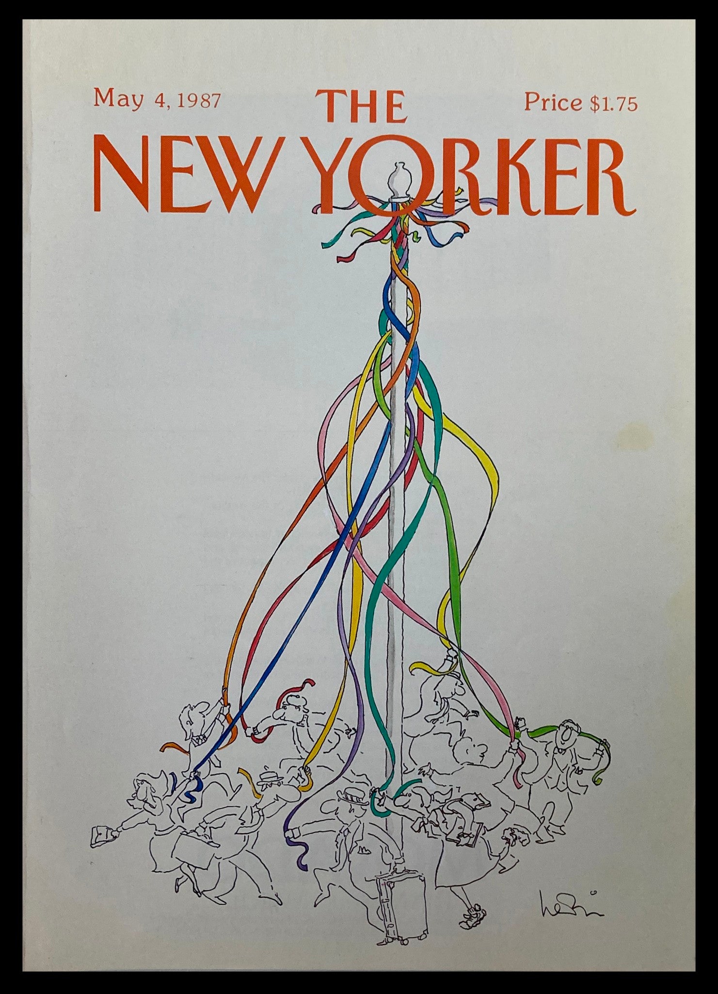 COVER ONLY The New Yorker May 4 1987 String Around by Heidi Goennel No Label