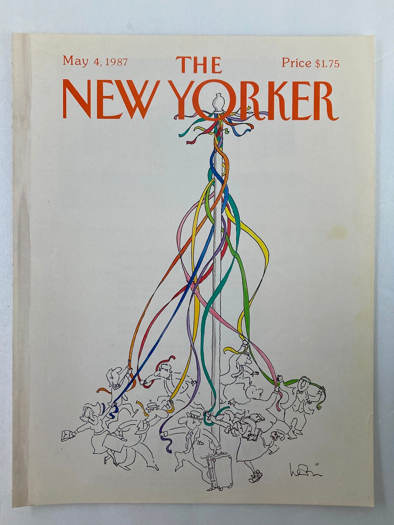 COVER ONLY The New Yorker May 4 1987 String Around by Heidi Goennel No Label