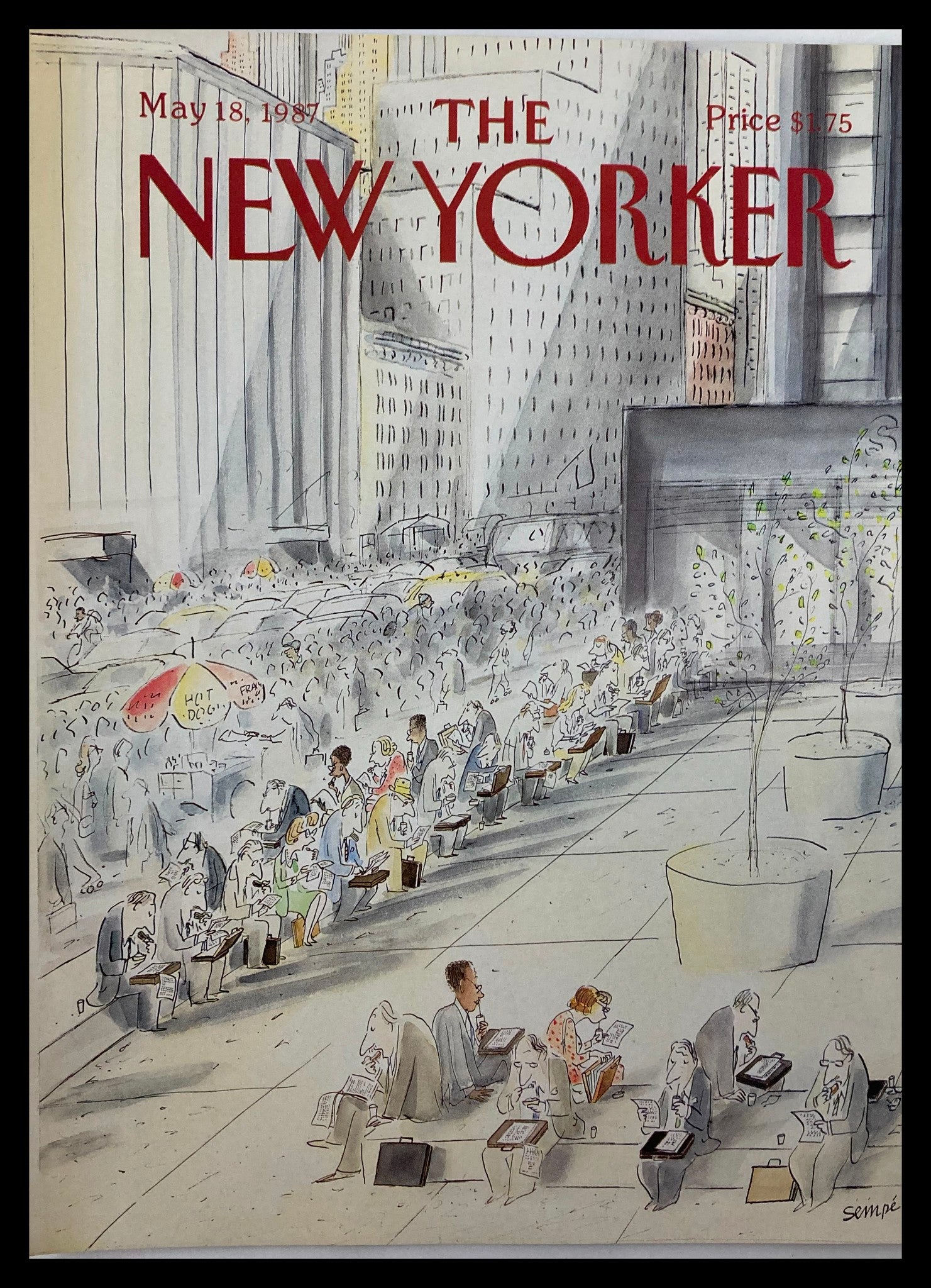 COVER ONLY The New Yorker May 18 1987 Filling Forms by J. J. Sempe No Label