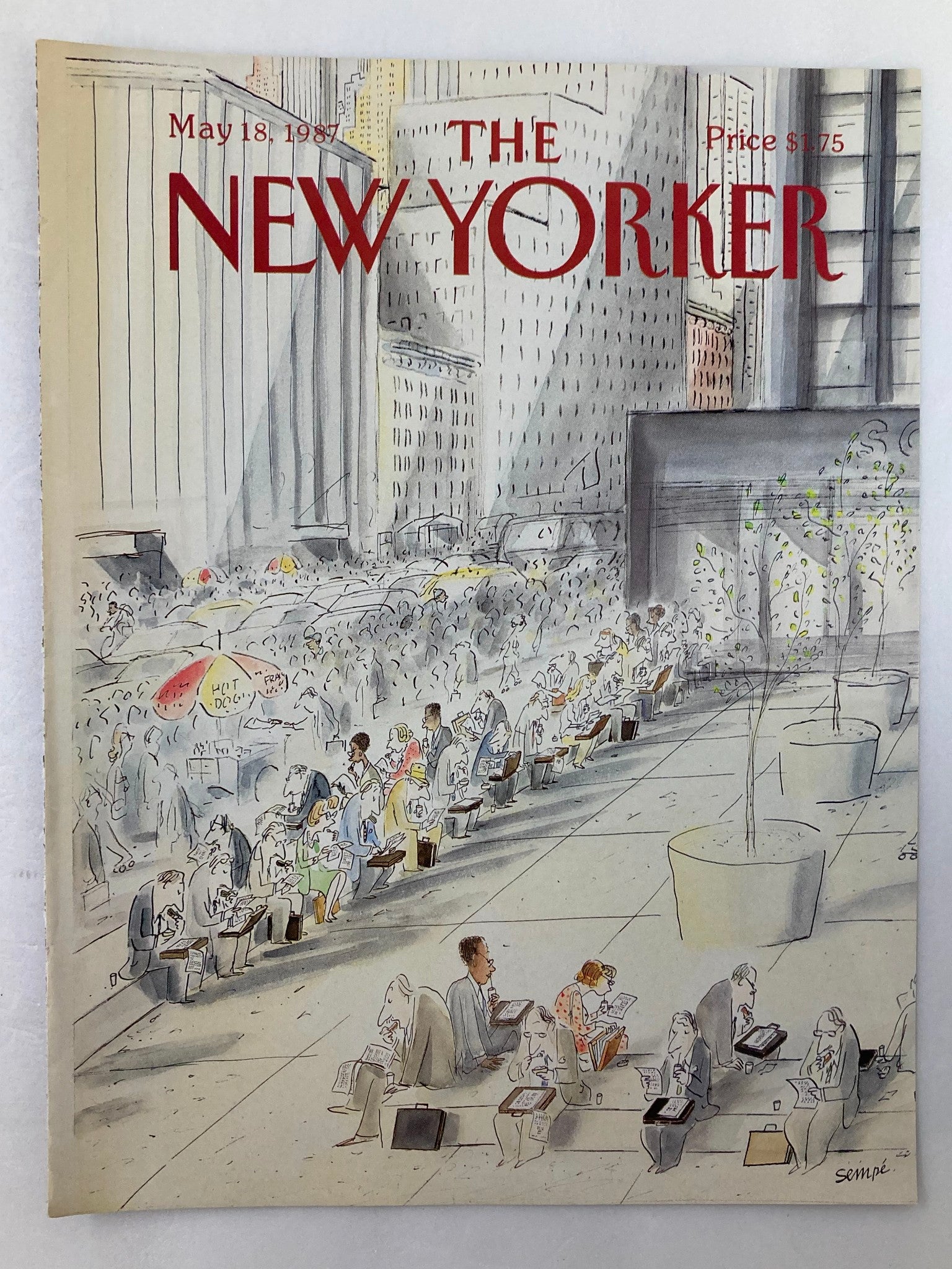 COVER ONLY The New Yorker May 18 1987 Filling Forms by J. J. Sempe No Label