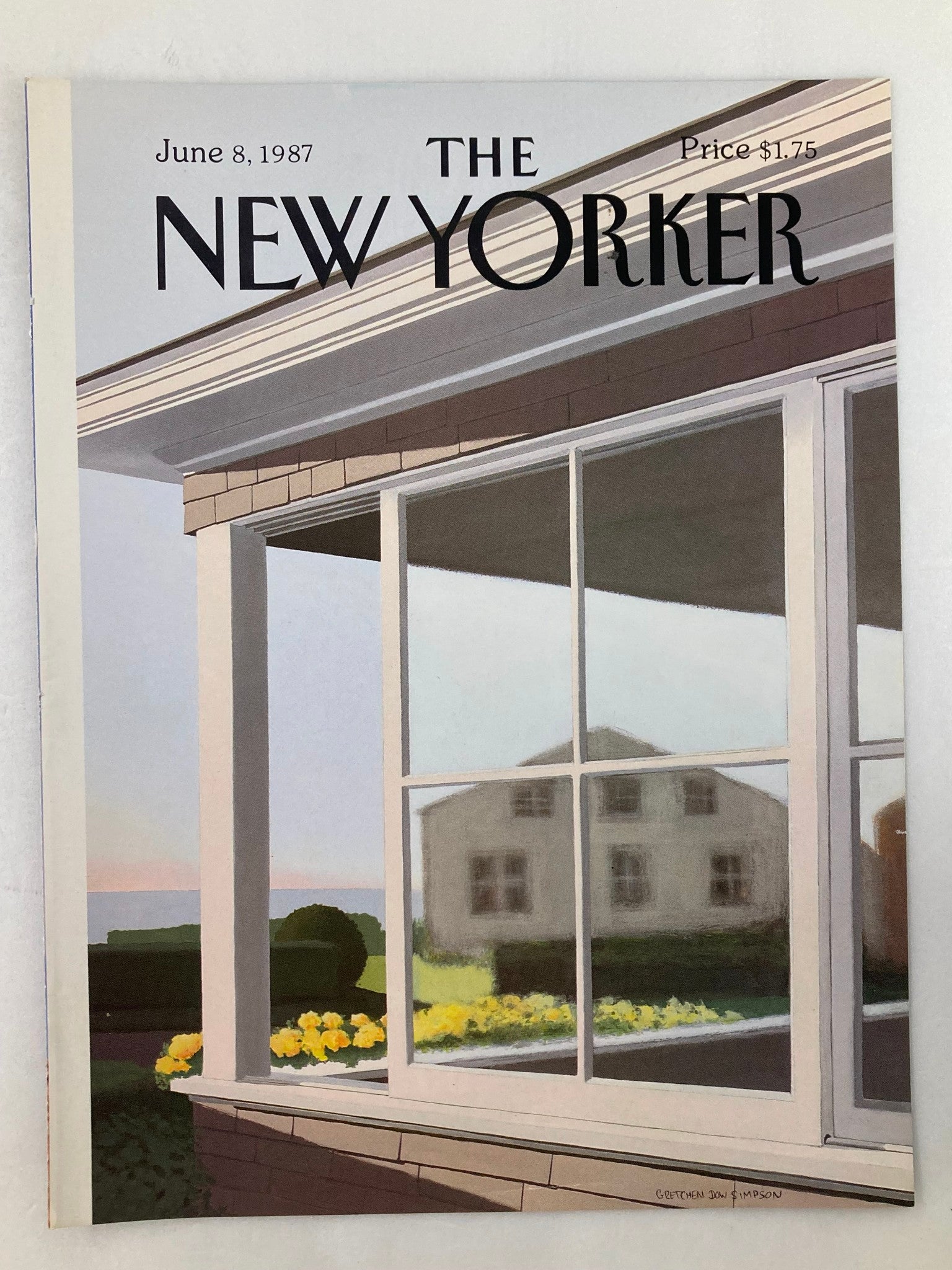 COVER ONLY The New Yorker June 8 1987 Window Frame by Gretchen Simpson No Label