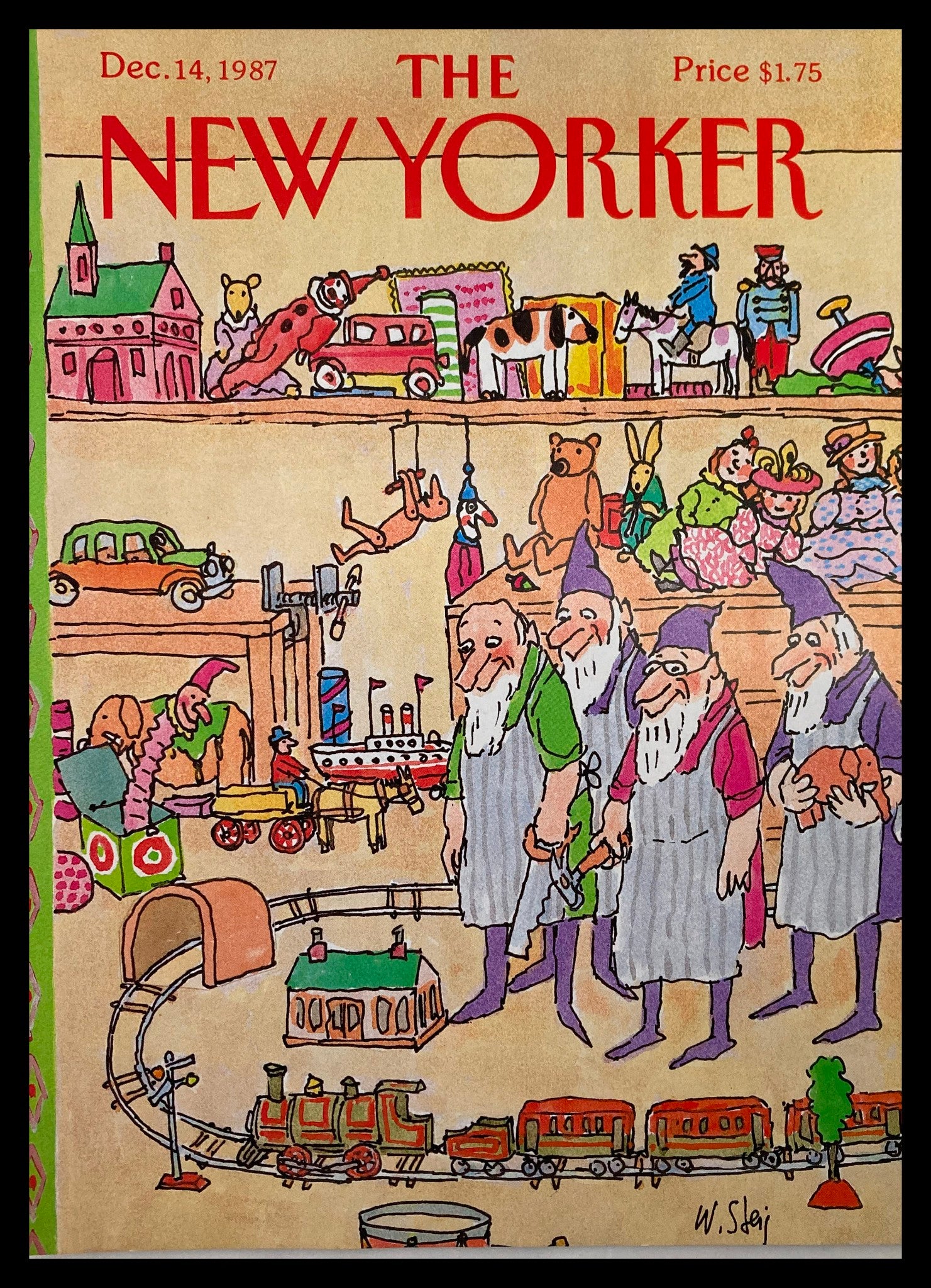 COVER ONLY The New Yorker December 14 1987 Toy Store by William Steig No Label