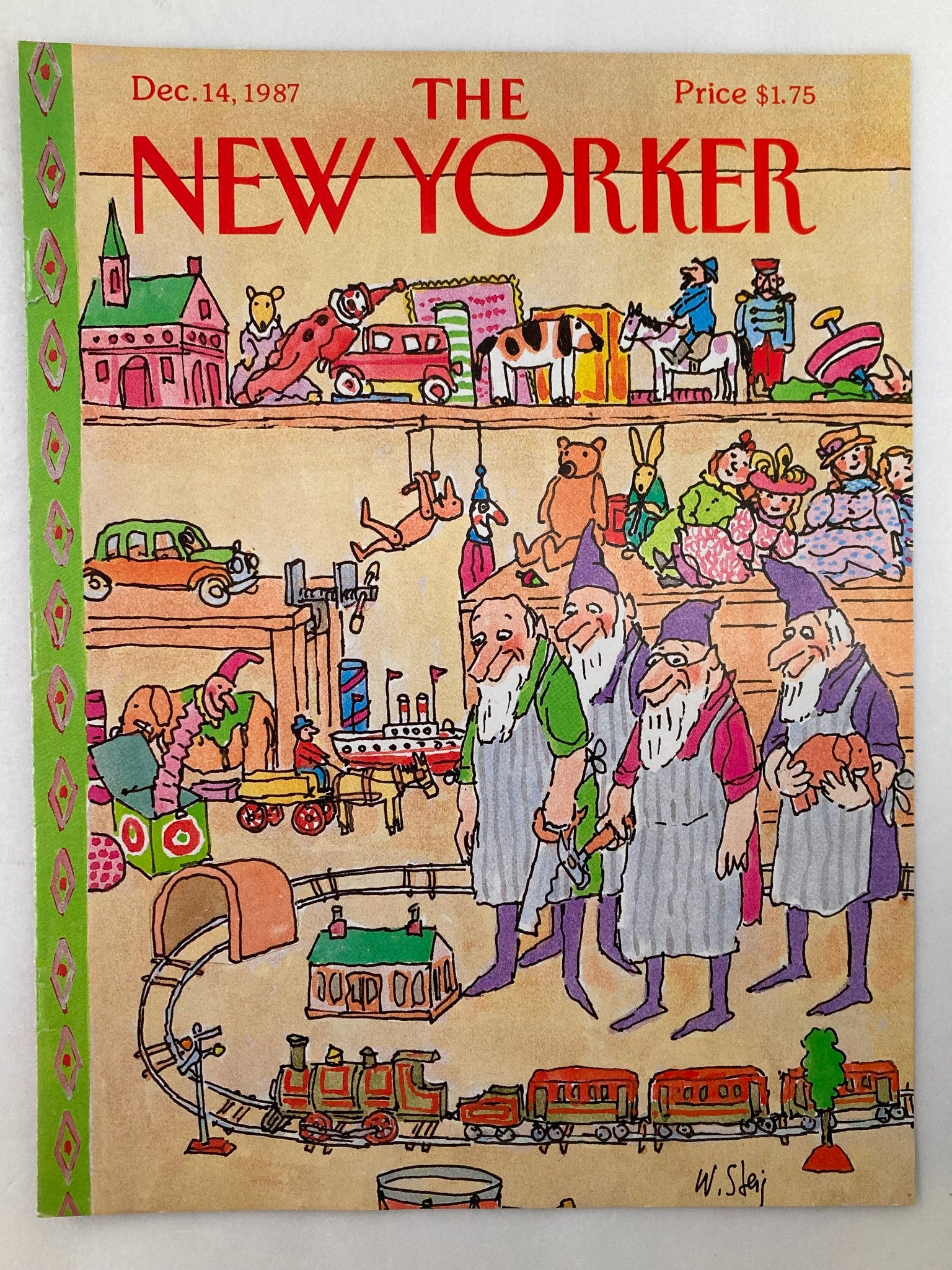 COVER ONLY The New Yorker December 14 1987 Toy Store by William Steig No Label