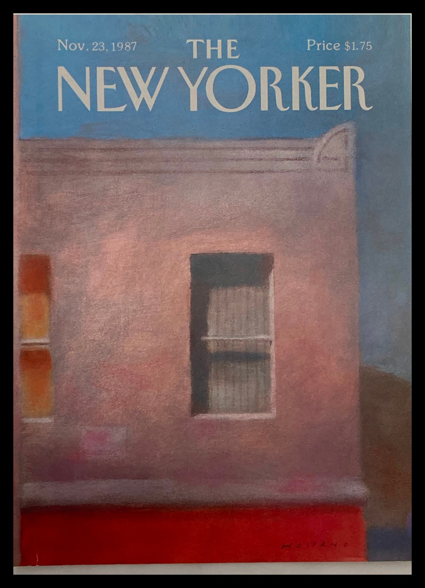 COVER ONLY The New Yorker November 23 1987 The Window by Brad Holland No Label