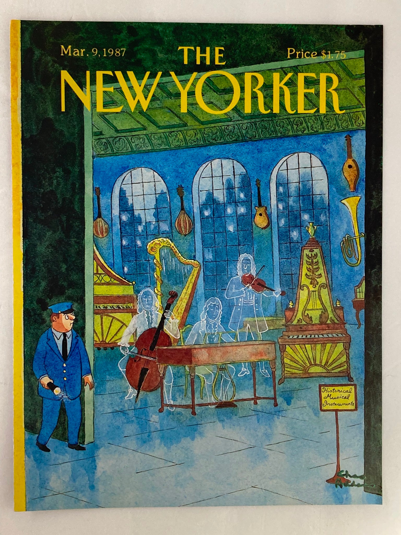 COVER ONLY The New Yorker March 9 1987 Historic Ghosts by Chas Addams No Label