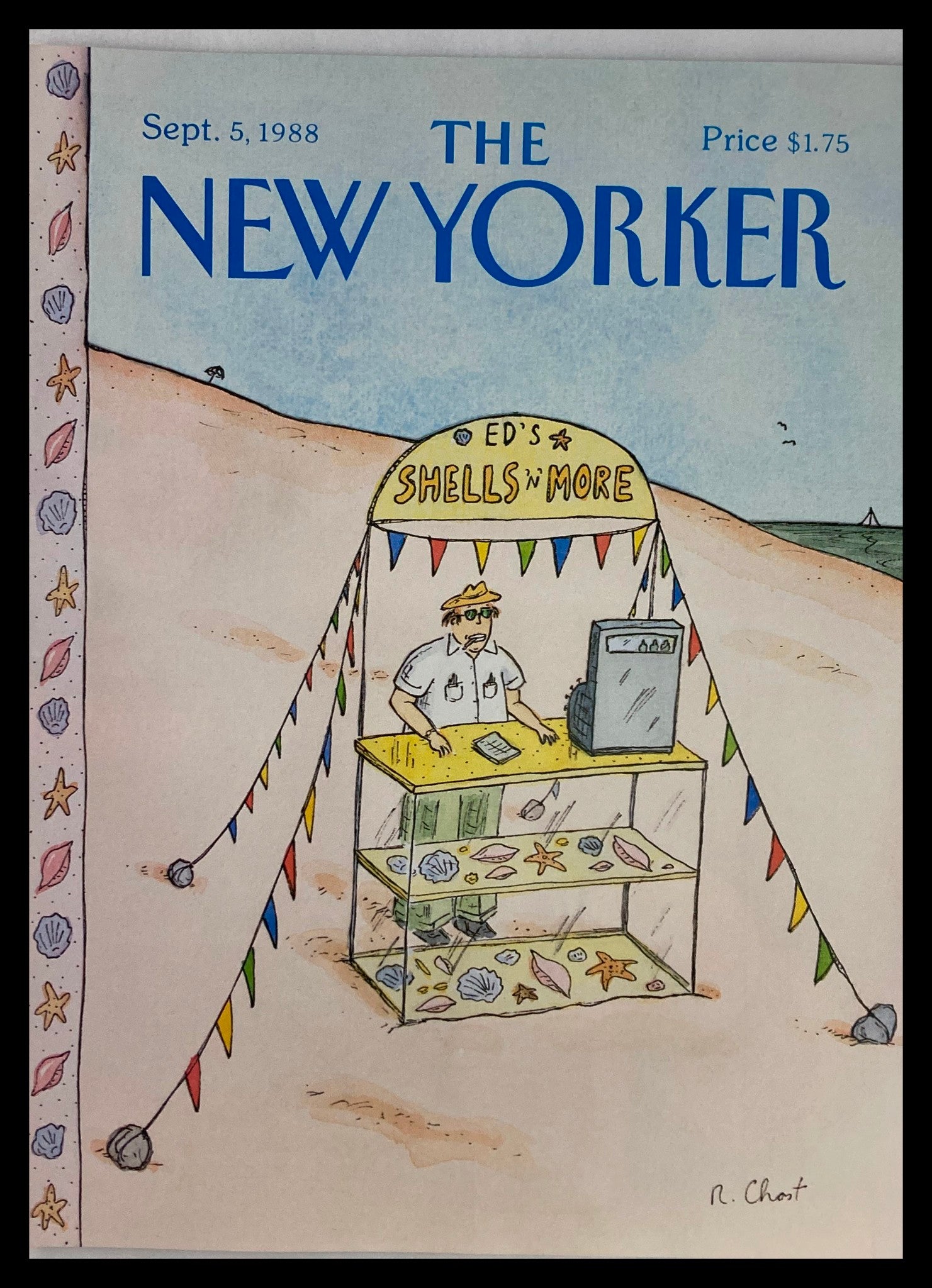 COVER ONLY The New Yorker September 5 1988 Shells n' More by R. Chast No Label