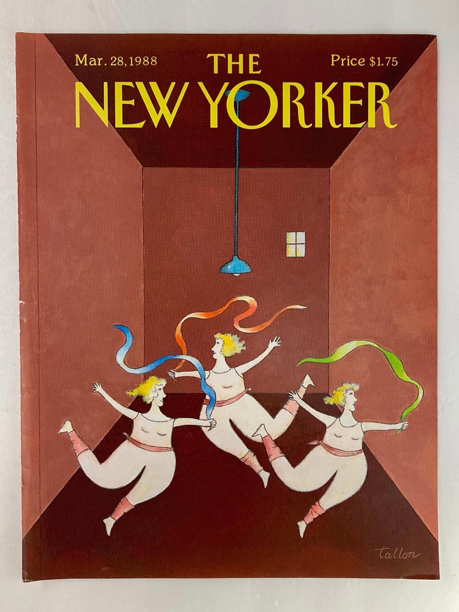 COVER ONLY The New Yorker March 28 1988 Dancers by Robert Tallon No Label