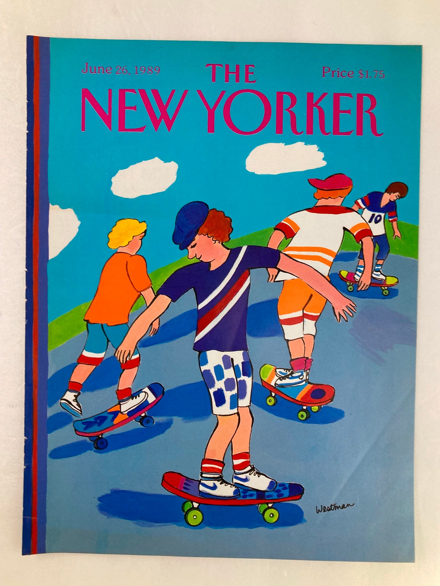 COVER ONLY The New Yorker June 26 1989 Skateboarding by Westman No Label