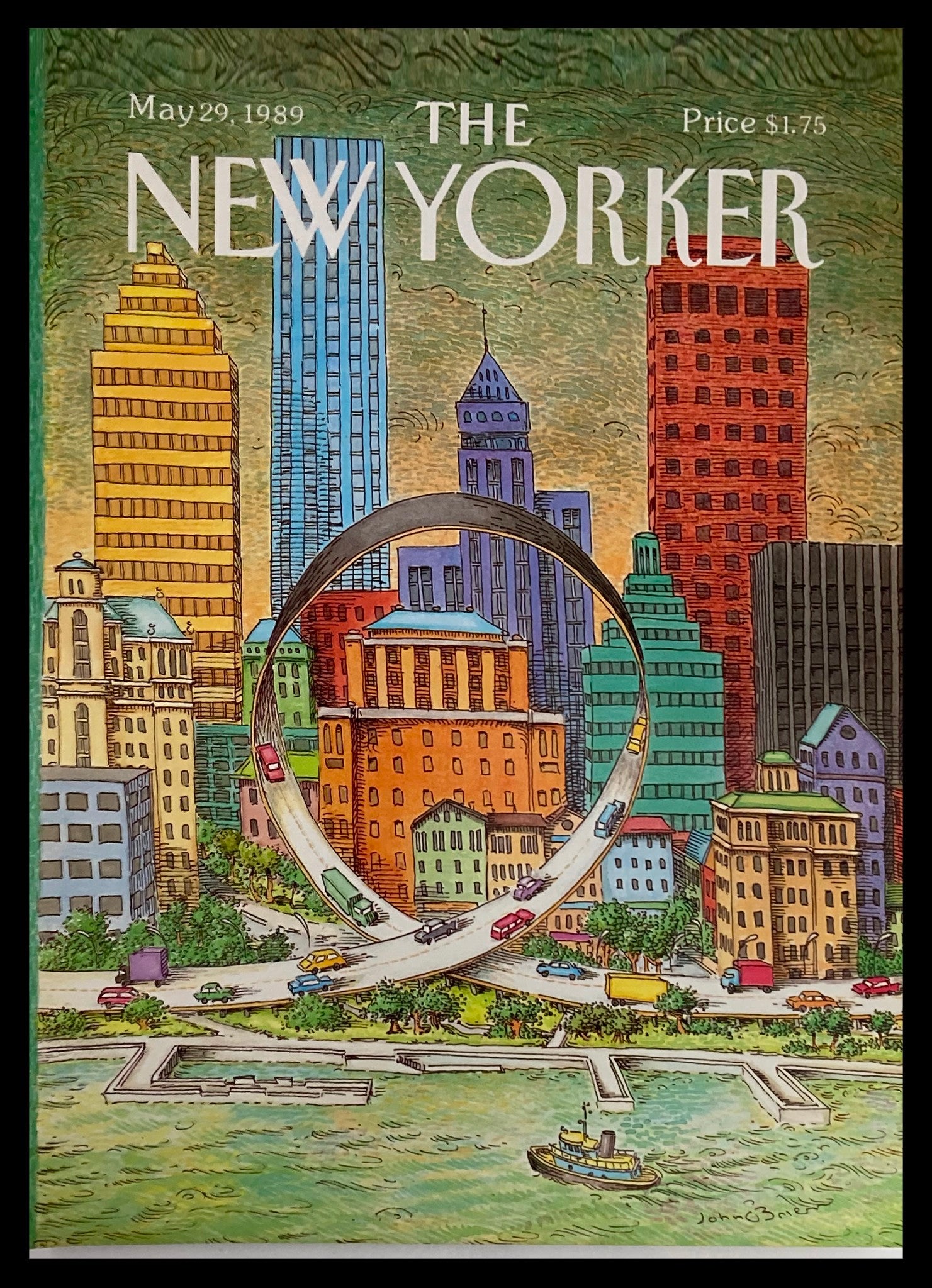 COVER ONLY The New Yorker May 29 1989 Loop by John O'Brien No Label