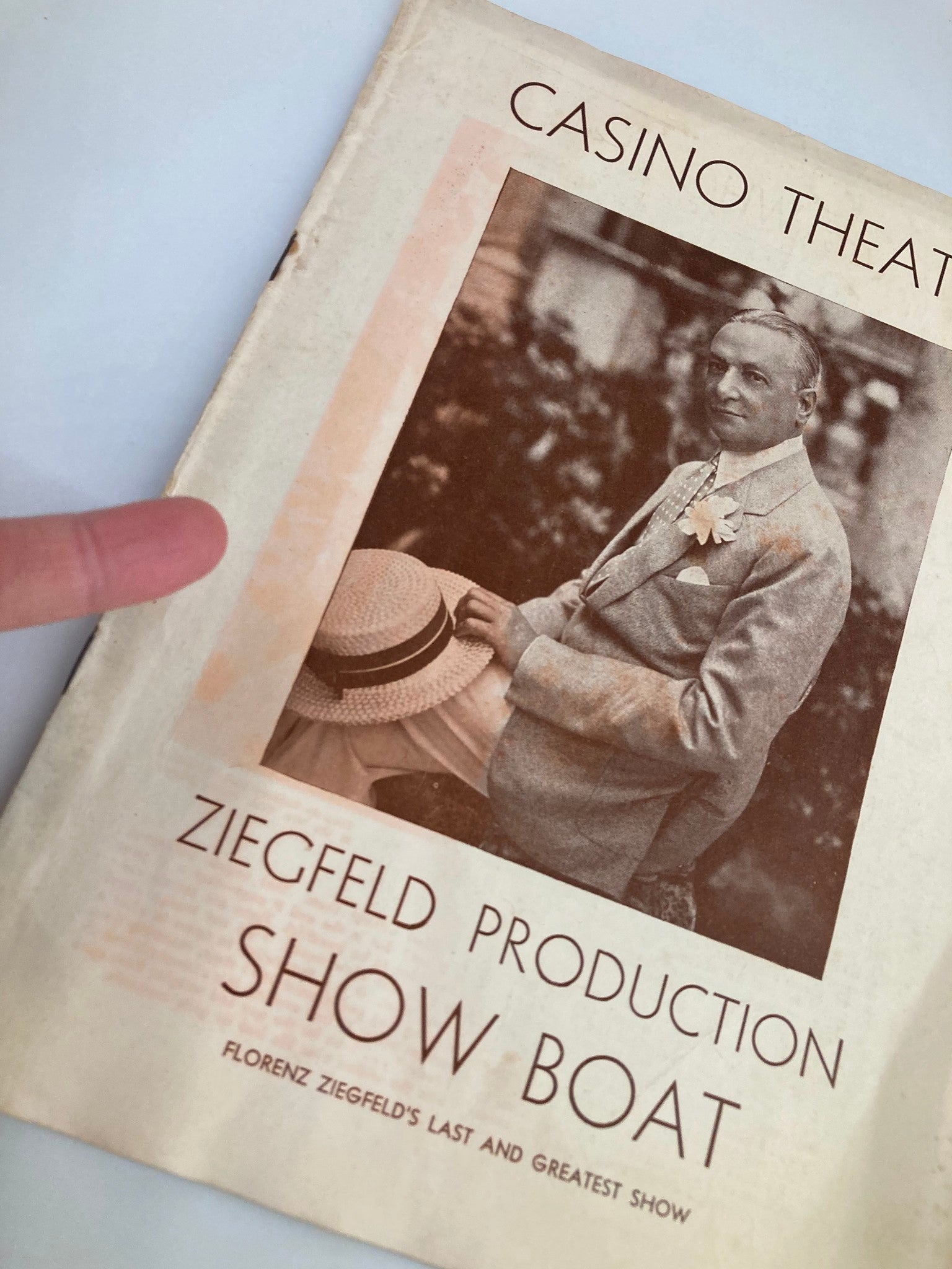 1940 Casino Theatre Ziegfeld Production Show Boat The Greatest Show