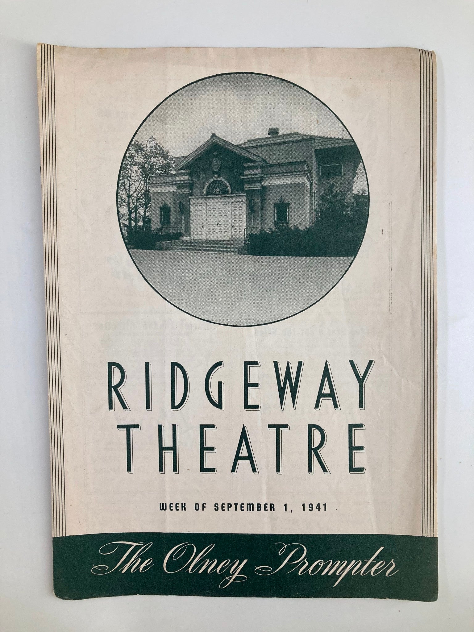 1941 Ridgeway Theatre The Olney Prompter C. Aubrey Smith in Old English