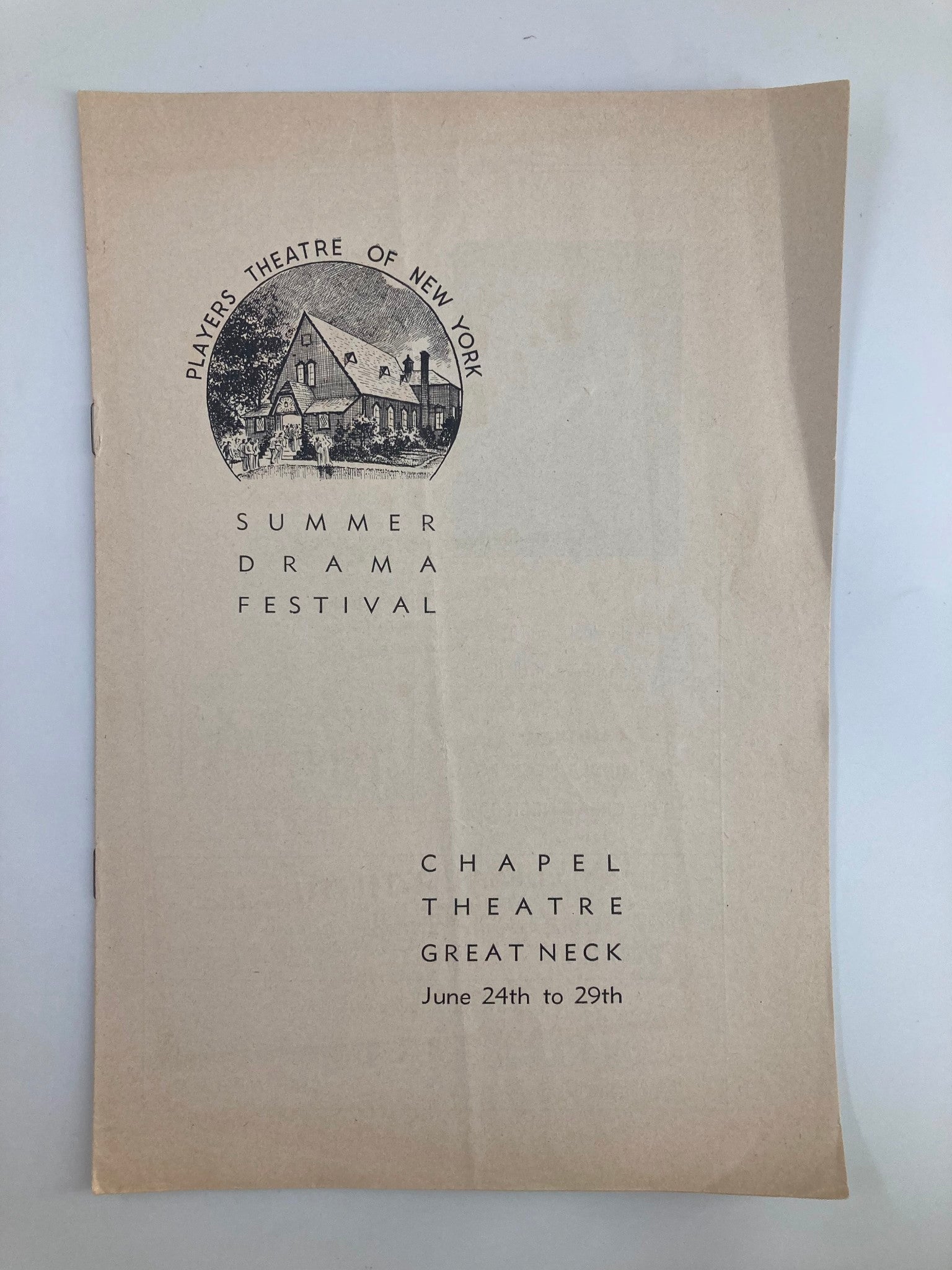 1940 Players Theatre of New York The Chapel Theatre Outward Bound by Sutton Vane