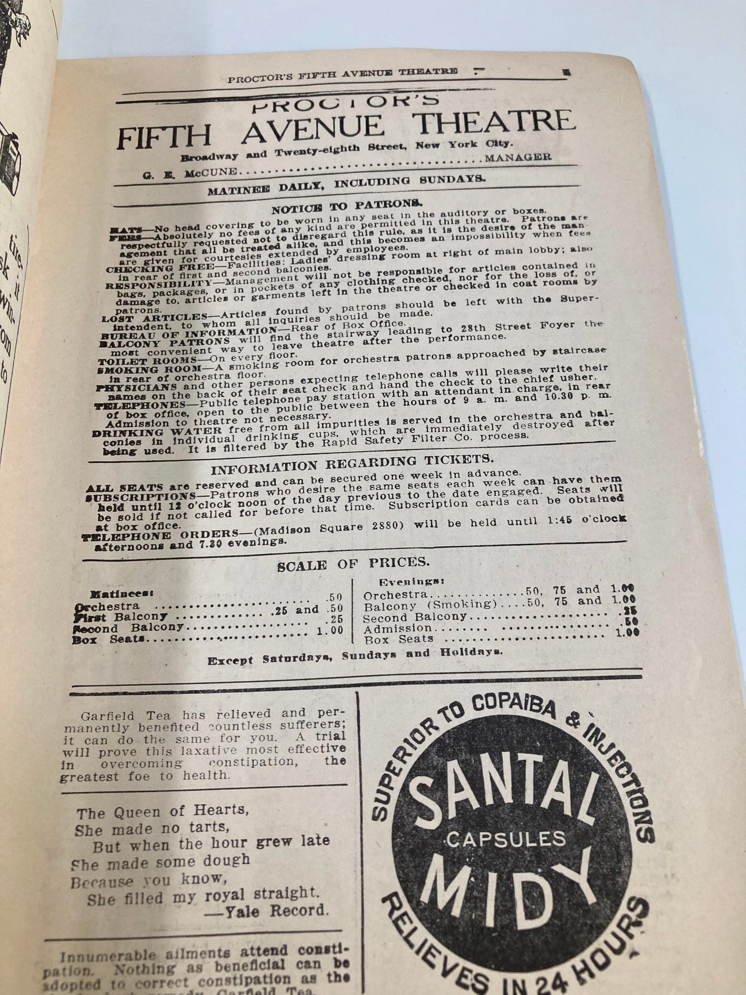 1913 Proctor's Fifth Avenue Theatre March College Chaps by Henry Franzen