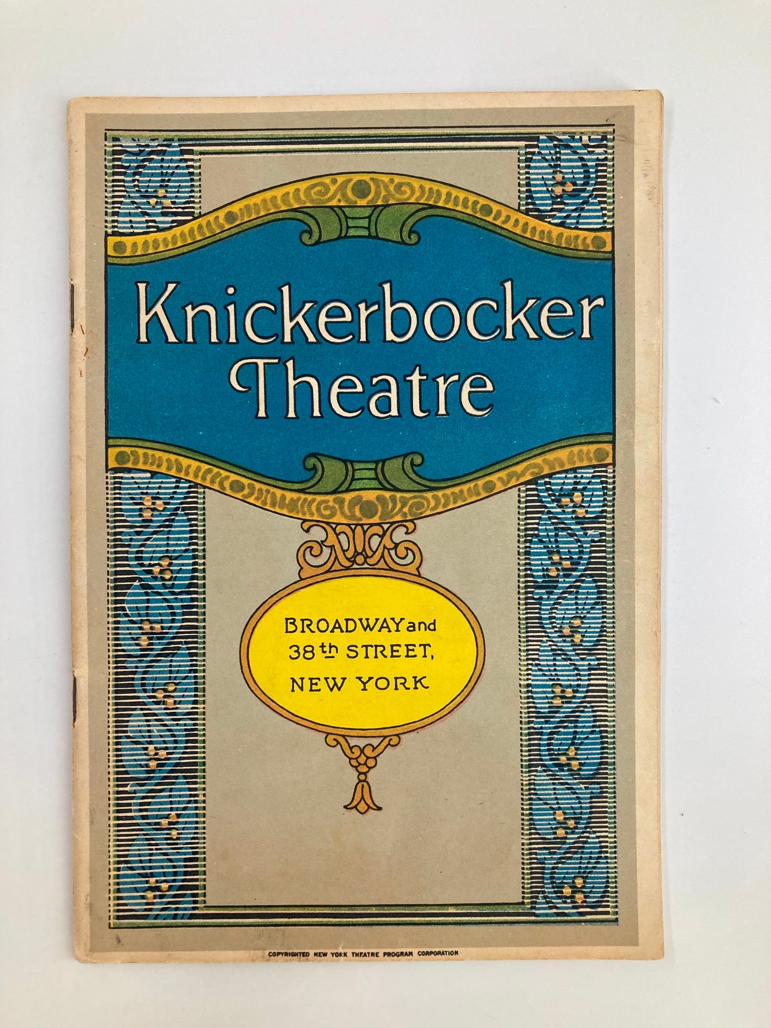 1927 Knickerbocker Theatre A.L. Erlanger Present Eddie Dowling's Honeymoon Lane