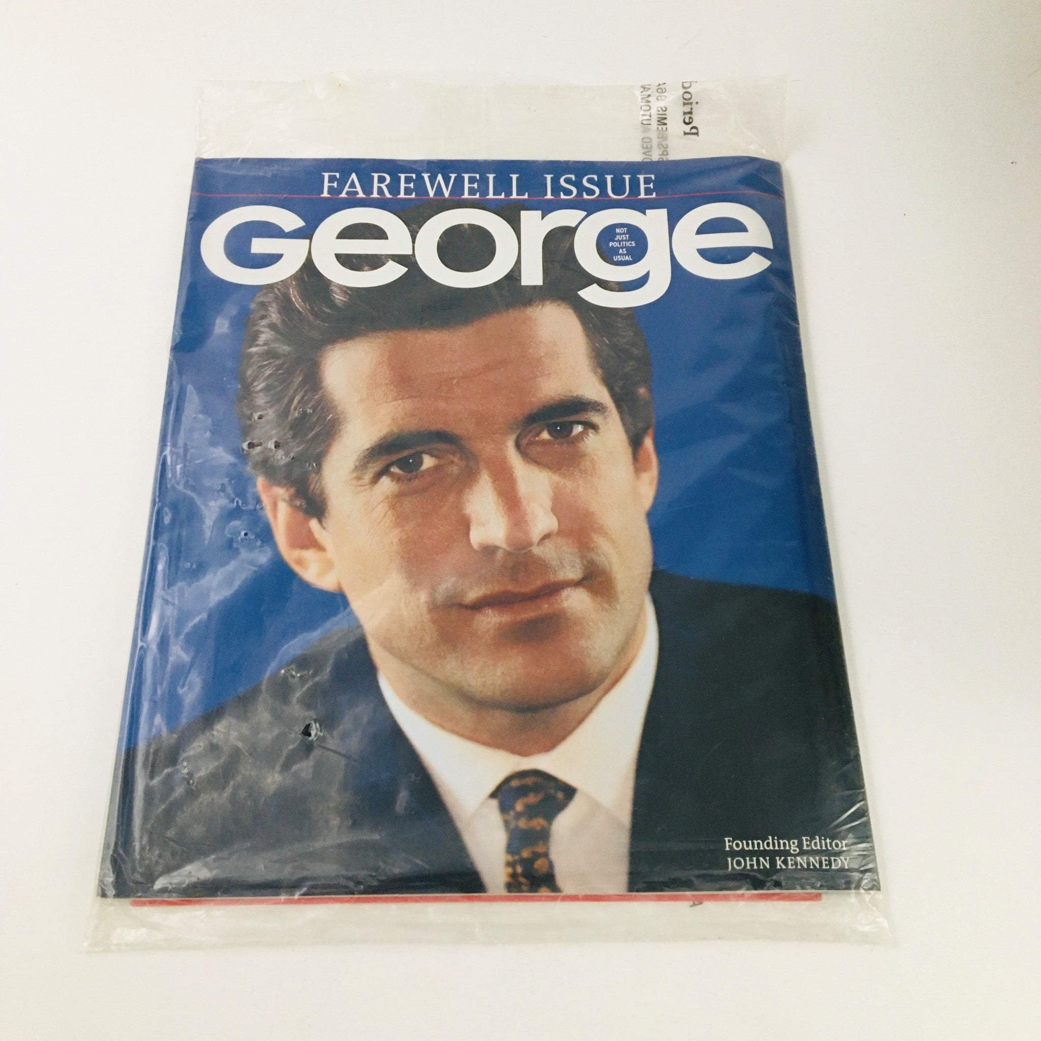 Cover of George Magazine, May 2001, the farewell issue dedicated to founding editor John F. Kennedy Jr.