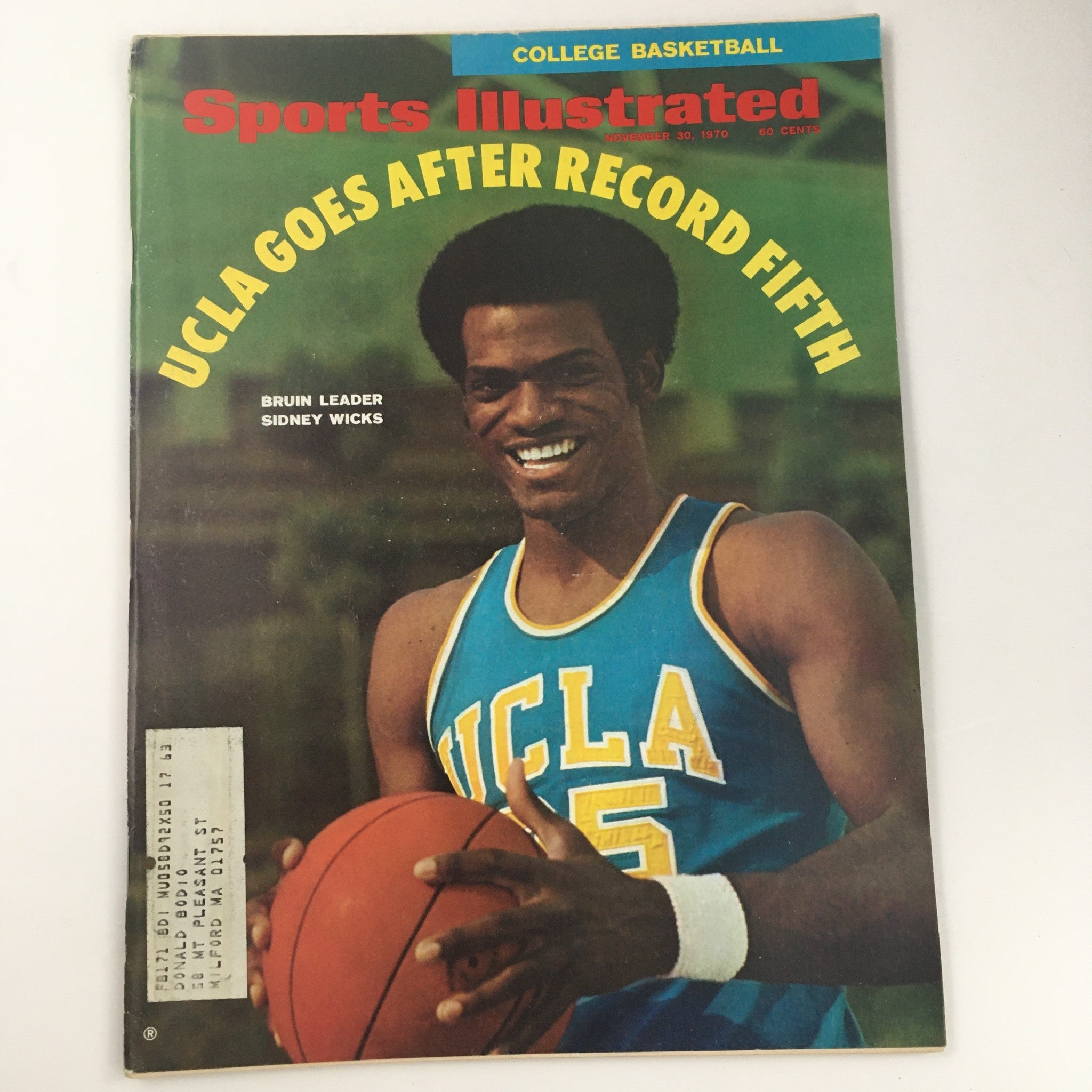 Sports Illustrated Magazine November 30 1970 Bruin Leader Sidney Wicks Feature