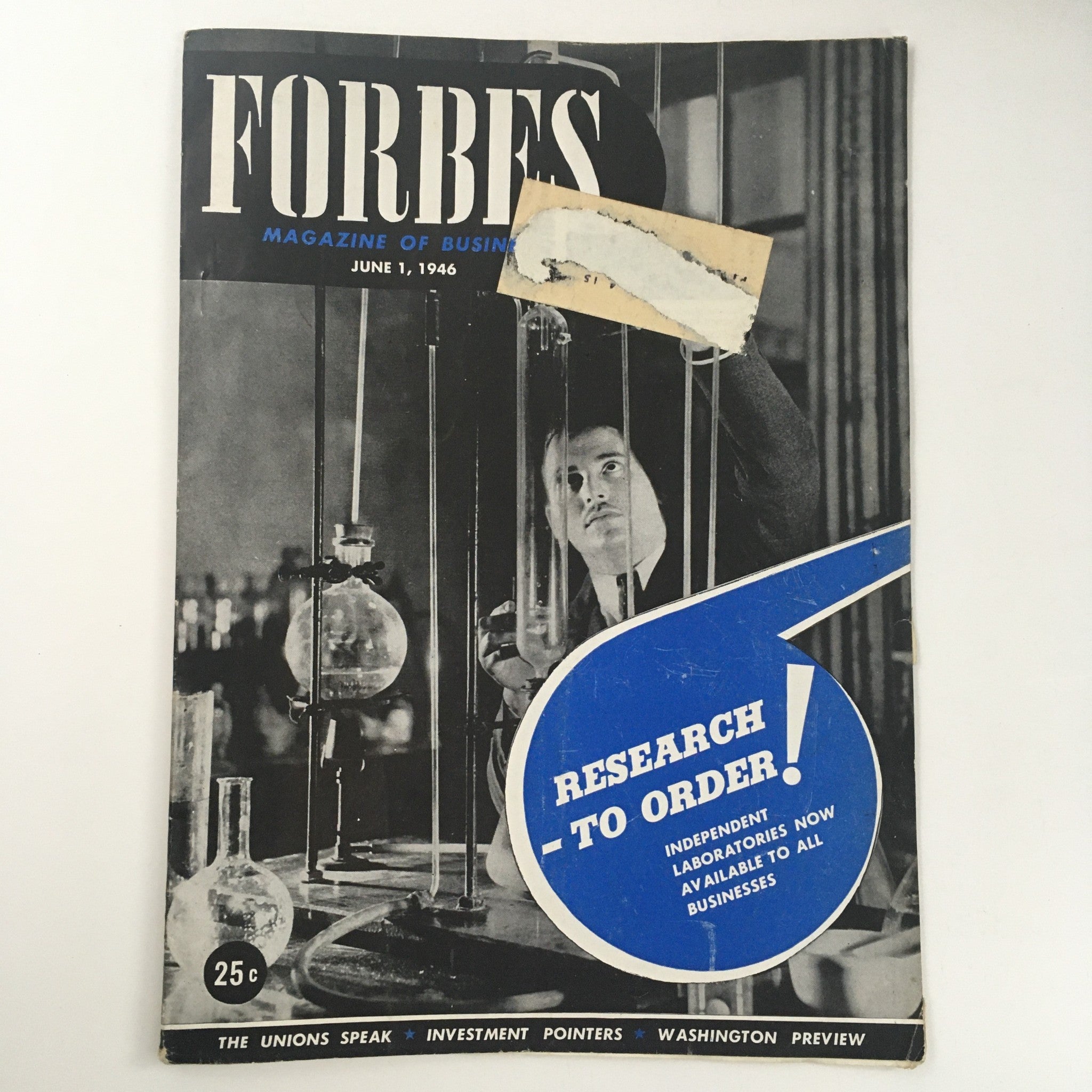 Forbes Magazine June 1 1946 Independent Laboratories Available To All Businesses