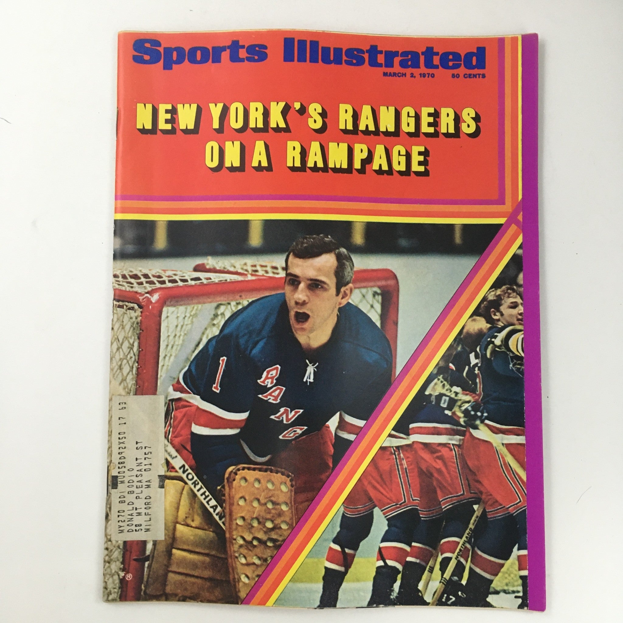 Sports Illustrated Magazine March 2 1970 New York Ranger's On A Rampage, VG