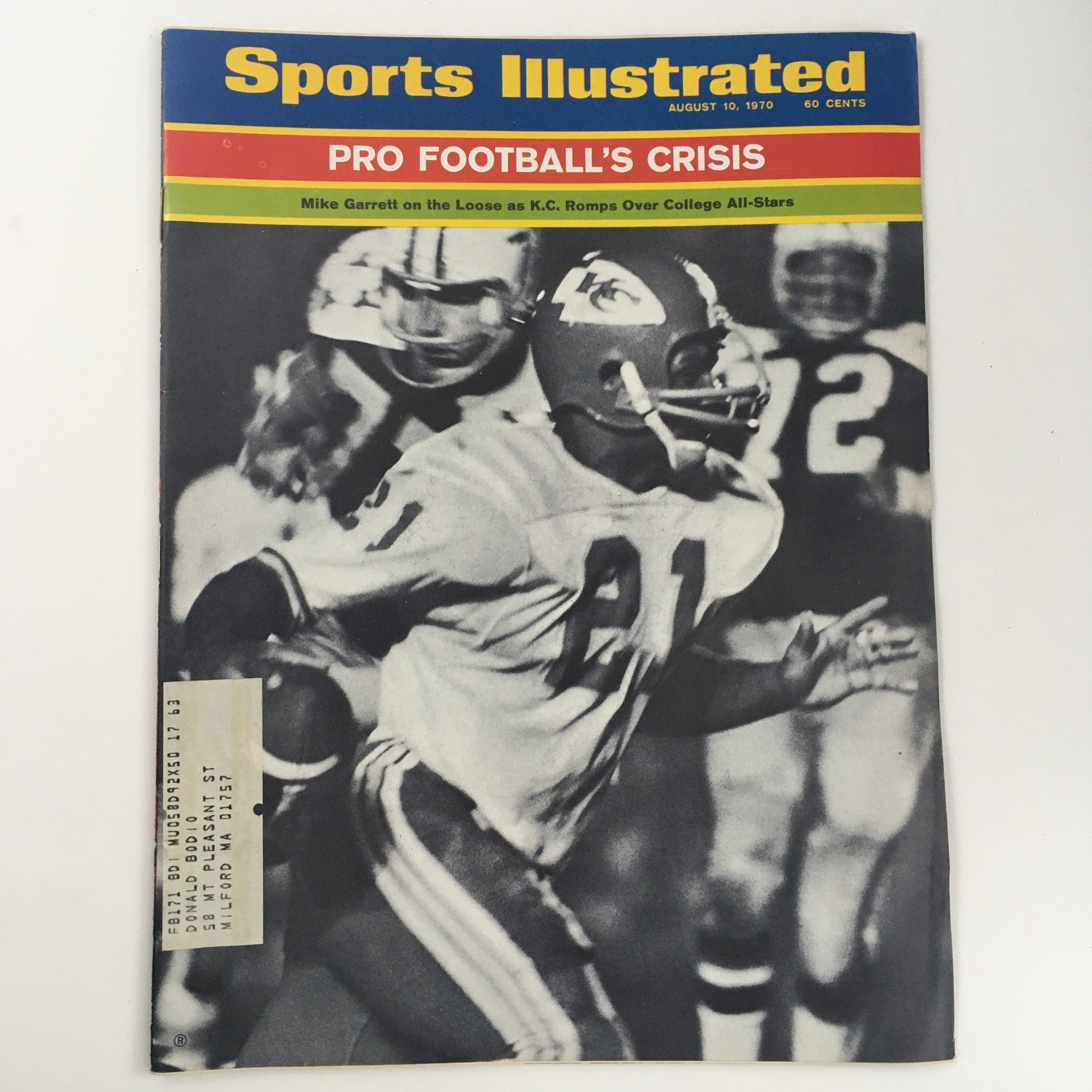 Sports Illustrated Magazine August 10 1970 Mike Garett on the Loose, VG