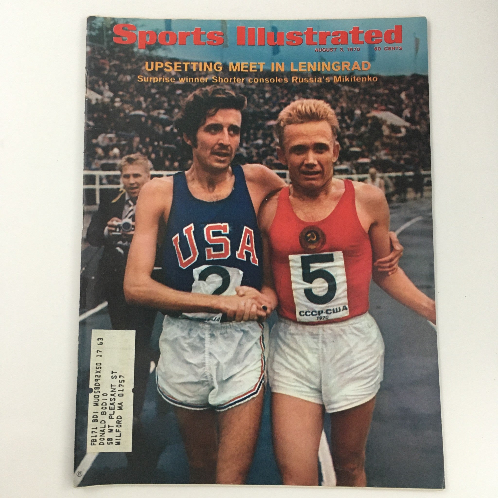 Sports Illustrated Magazine August 3 1970 Leonid Mikitenko & Frank Shorter, VG