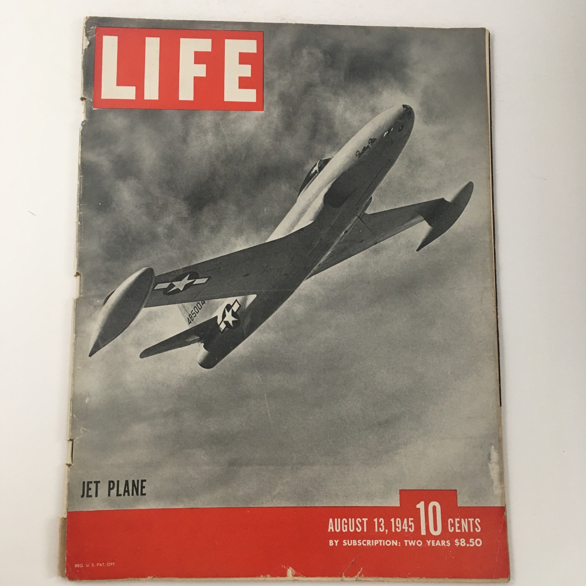 Life Magazine August 13 1945 WWII P-80 Shooting Star Fighter Plane Photograph