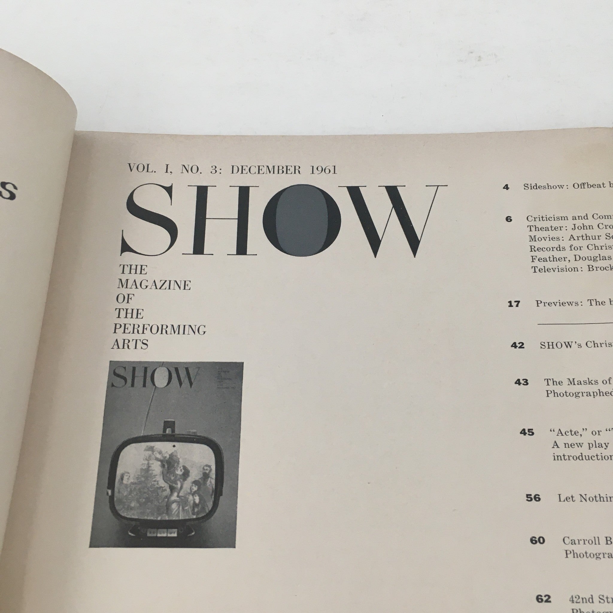 Show Magazine December 1961 Vol 1 #3 Pictorial Report Performing Arts in Cuba