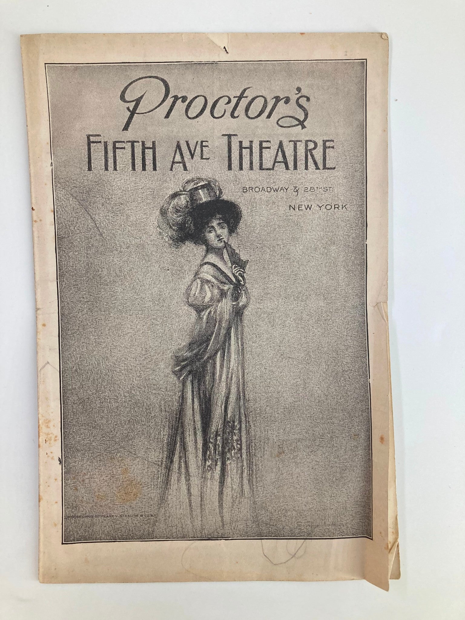 1913 Proctor's Fifth Avenue Theatre Hunter's Twin Statue Dogs