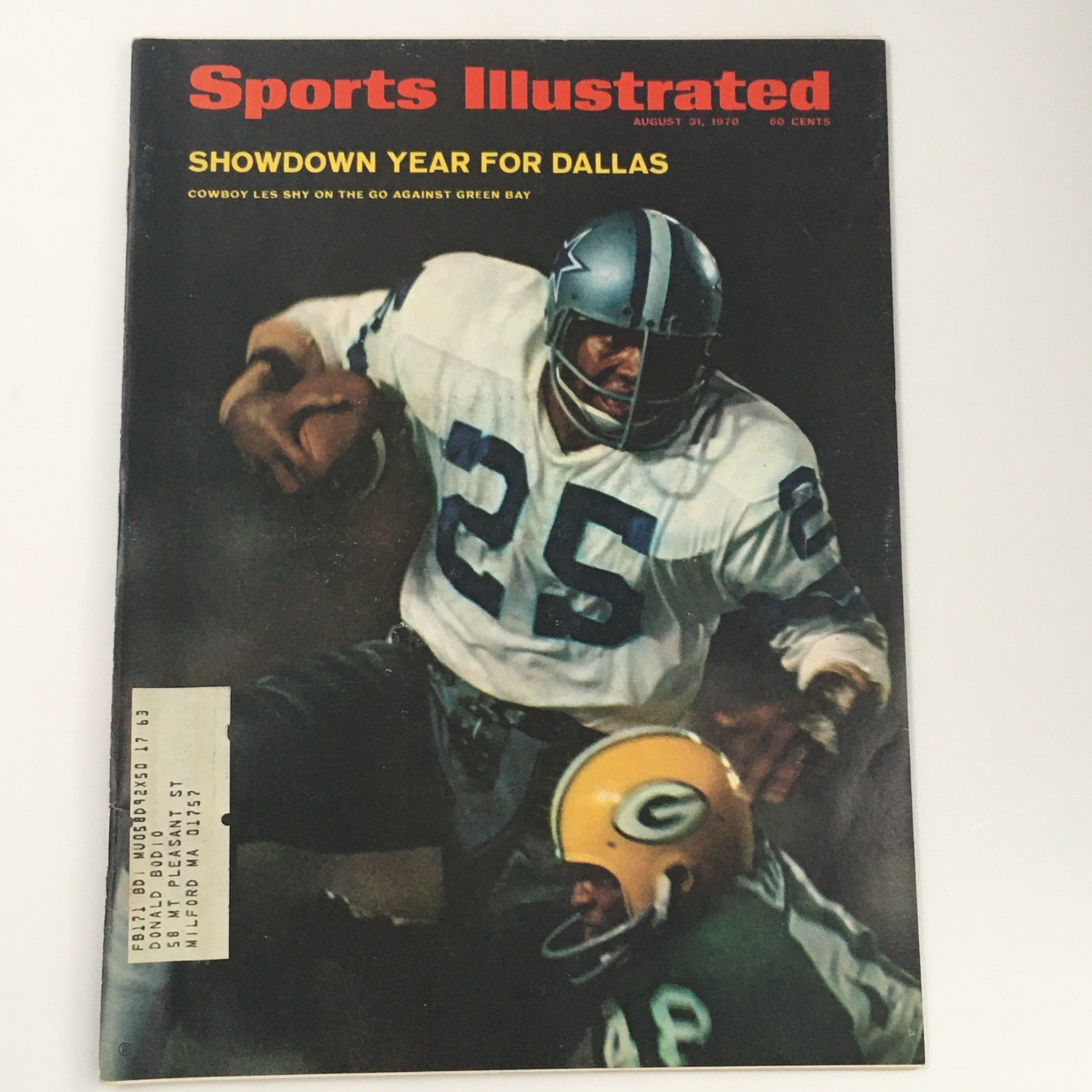 Sports Illustrated Magazine August 31 1970 Cowboy Les Shy On Go vs Green Bay