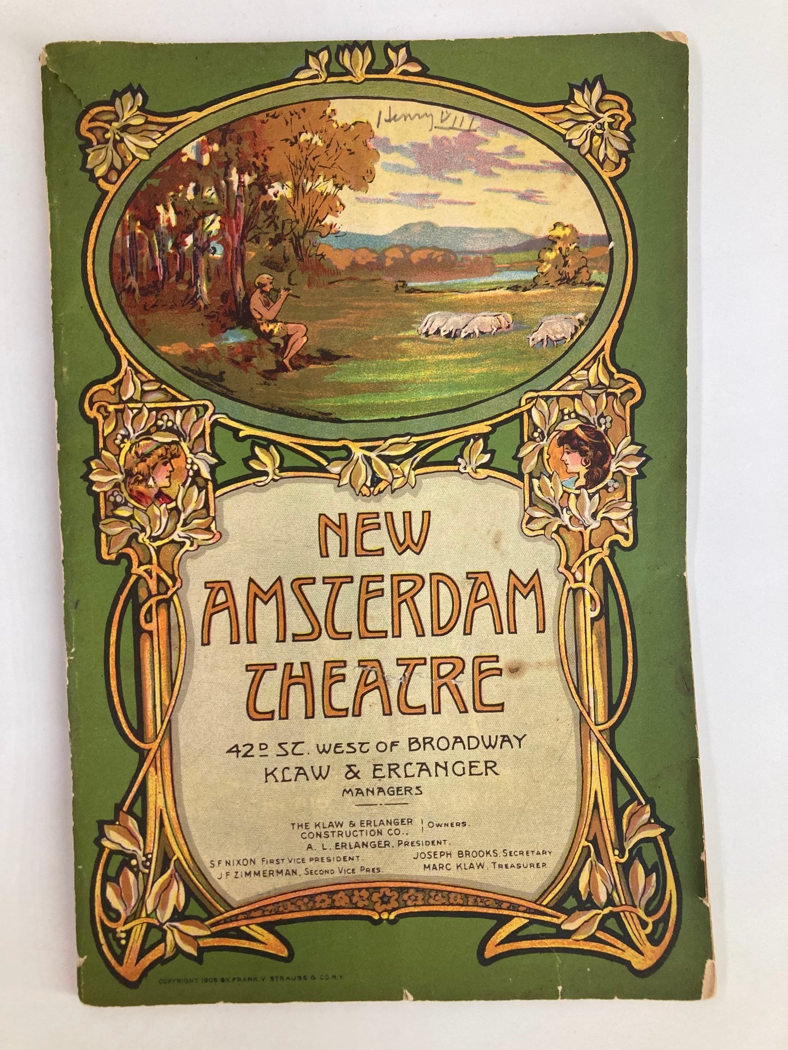 1916 New Amsterdam Theatre Sir Herbert Tree's Shakespeare's King Henry VIII