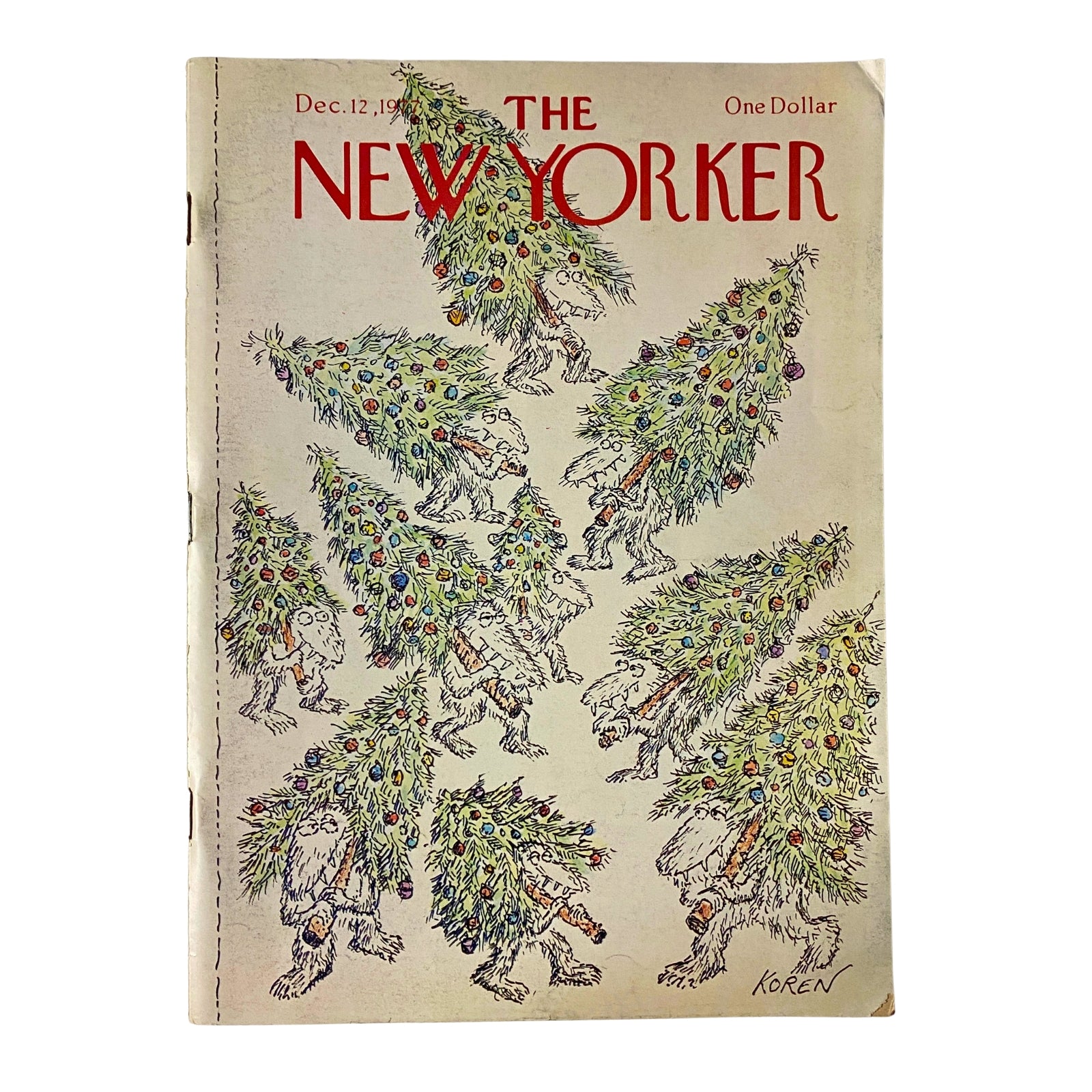 The New Yorker Full Magazine December 12, 1977 Edward Koren Cover