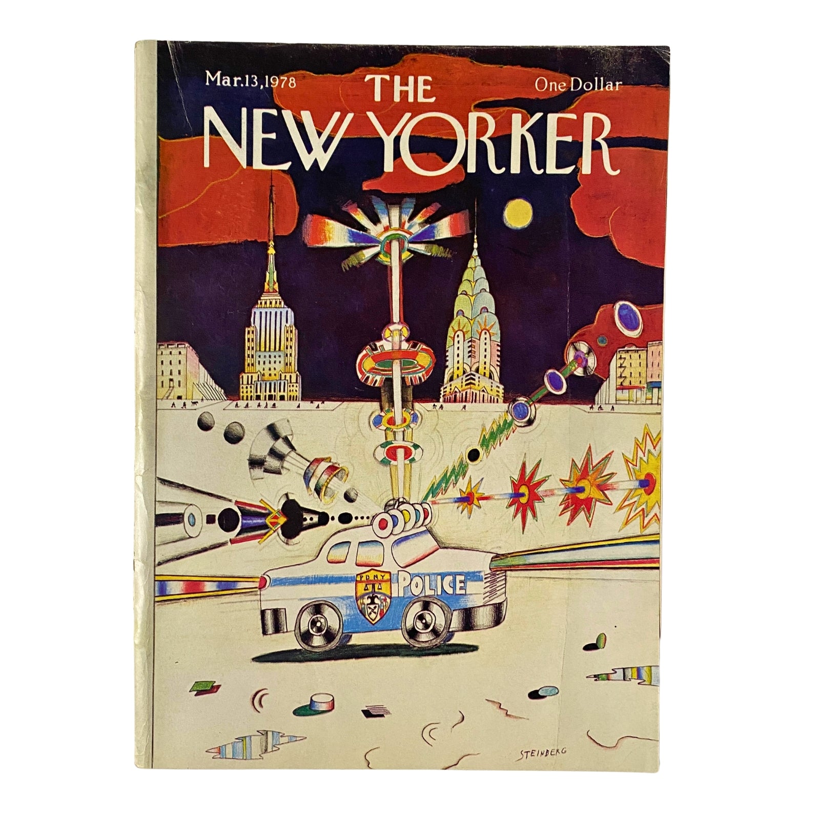 The New Yorker Full Magazine March 13, 1978 Saul Steinberg Cover