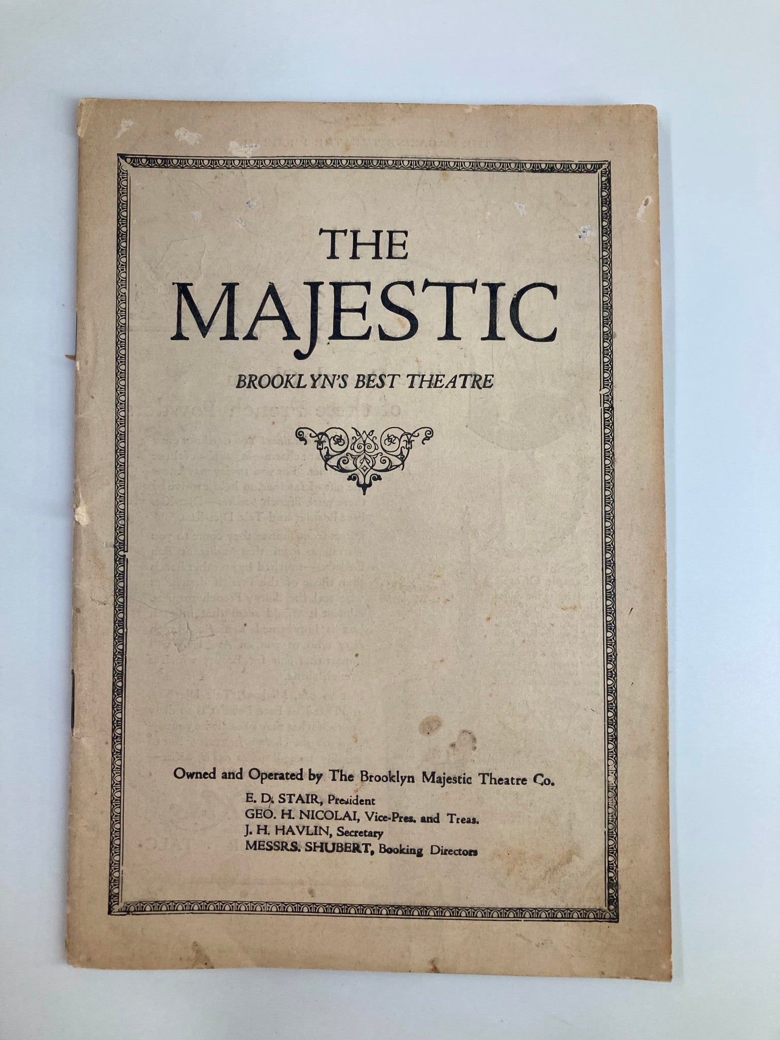 1921 The Majestic Theatre Robert Warwick in In The Night Watch with Olive Tell