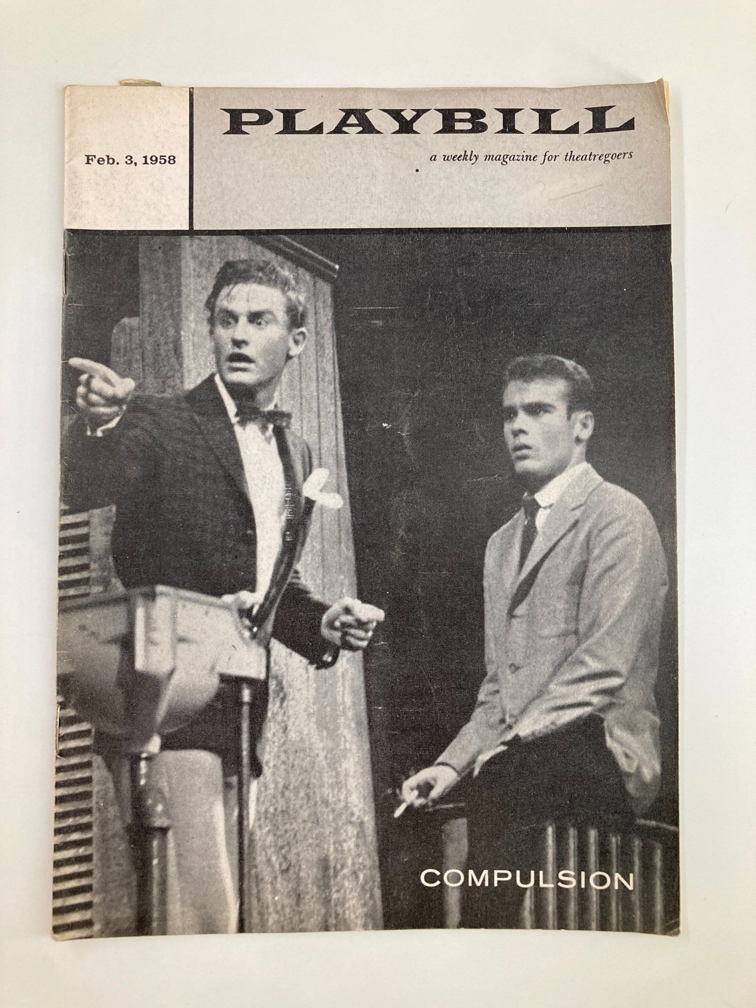 1958 Playbill Ambassador Theatre Frank Conroy in Compulsion by Micahel Myerberg