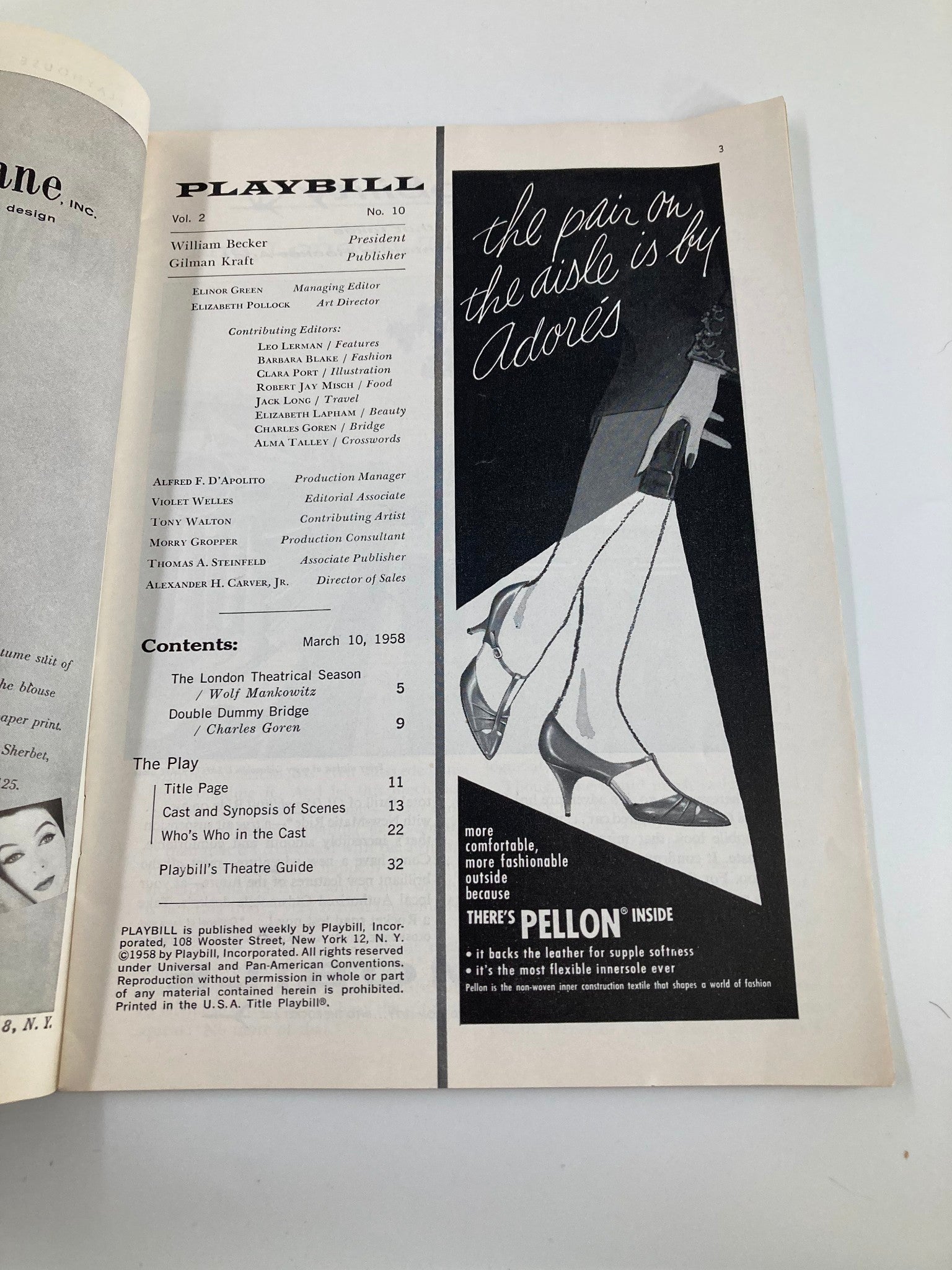 1958 Playbill The Playhouse Chester Morris in Blue Denim by James Leo Herlihy