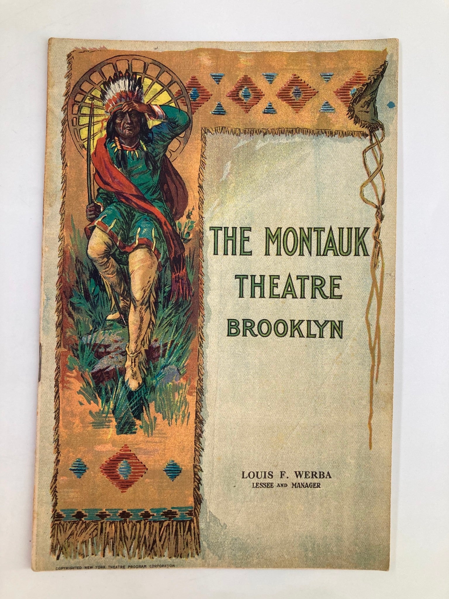 1924 The Montauk Theatre Brooklyn MIlton Nobles in Lightnin' by Winchell Smith