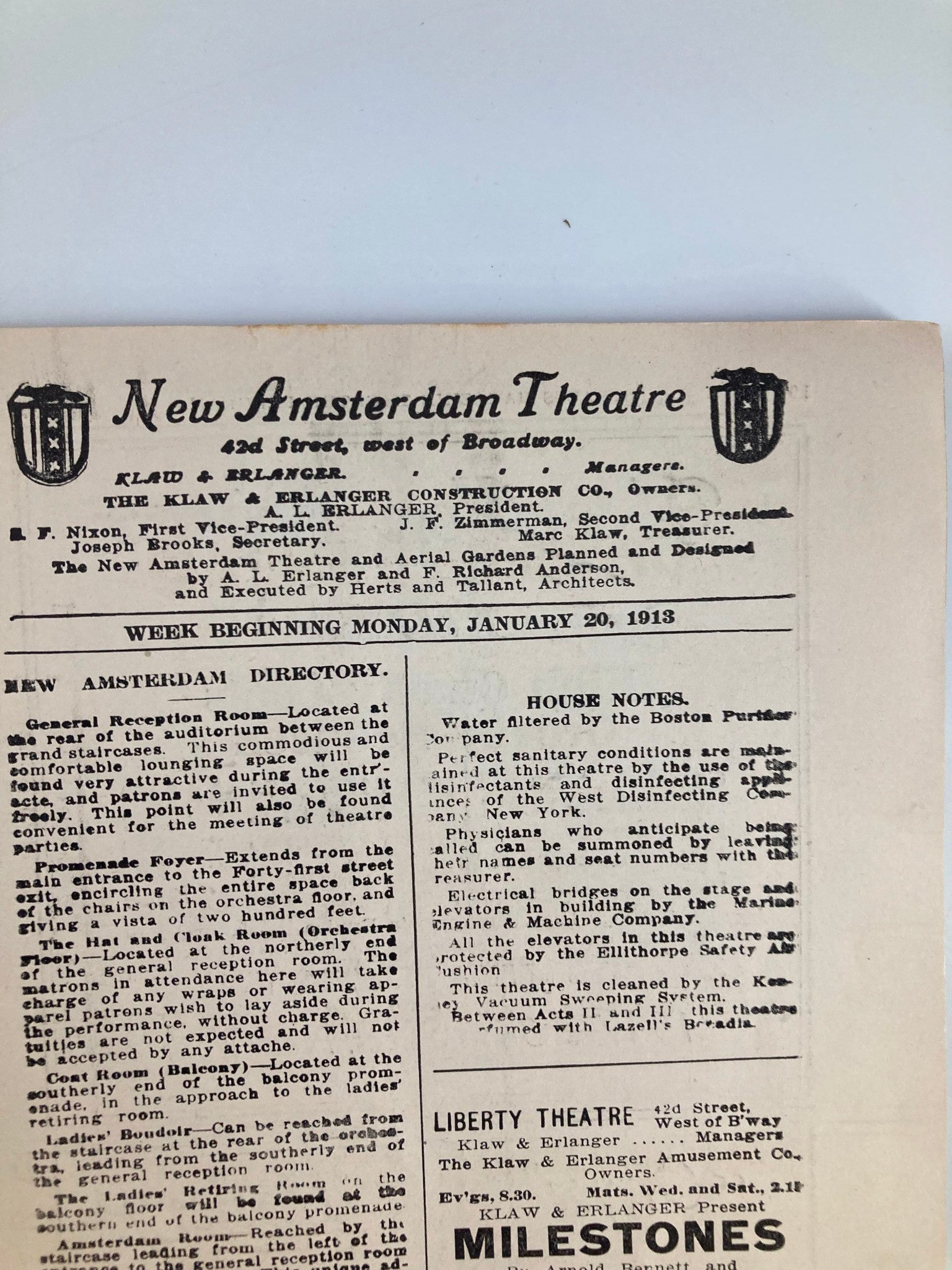 1913 New Amsterdam Theatre Christie MacDonald in The Spring Maid George Marion