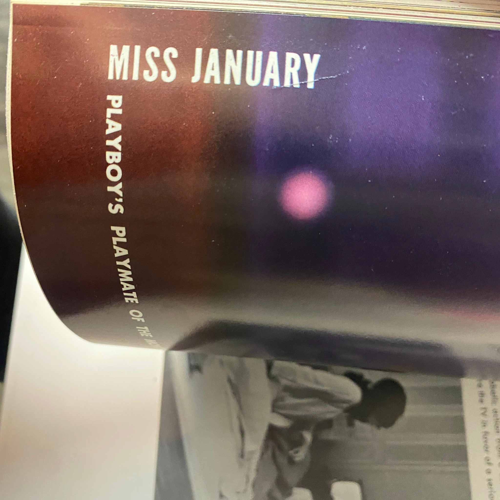The page marking 'Miss January' in Playboy Magazine January 1968, presenting Playmate Connie Kreski. This highlights her feature within the magazine's vintage collection.
