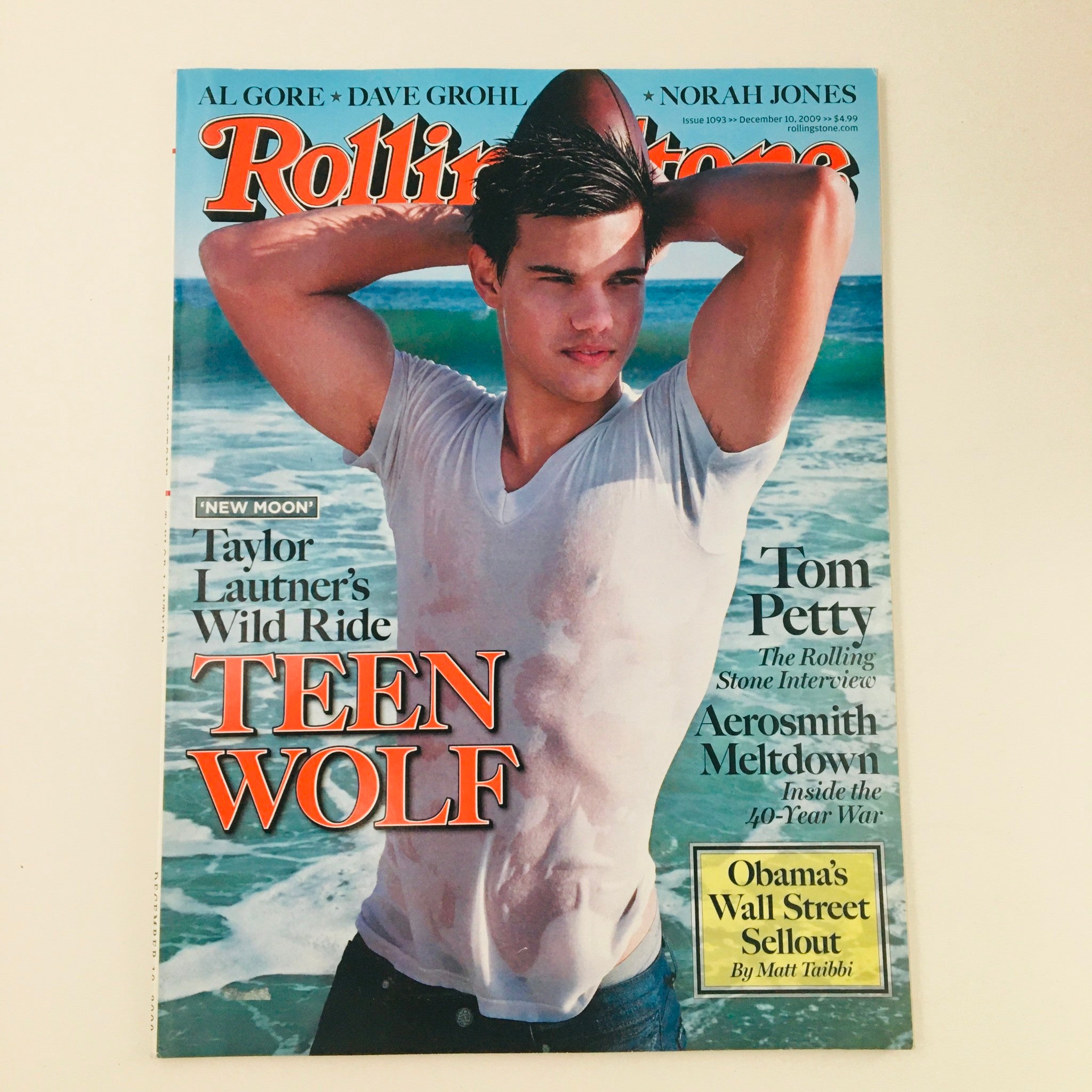 Rolling Stone Magazine #1093 December 10 2009 Taylor Lautner Cover, No Label VG