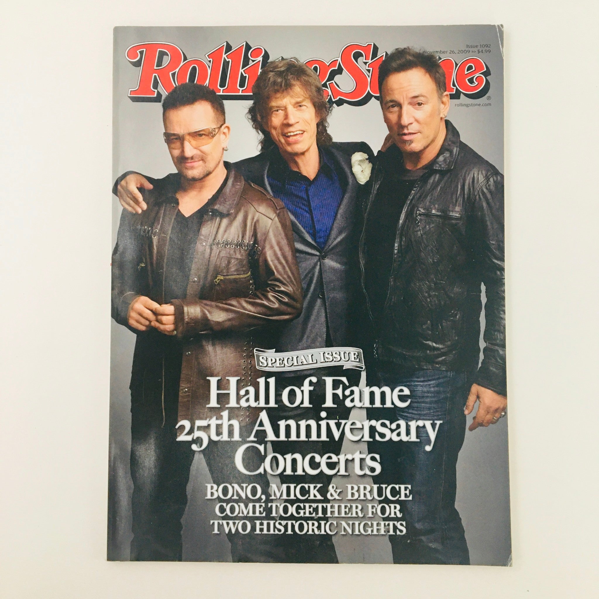 Rolling Stone Magazine November 26 2009 Bono, Mick Jagger & Bruce, No Label VG