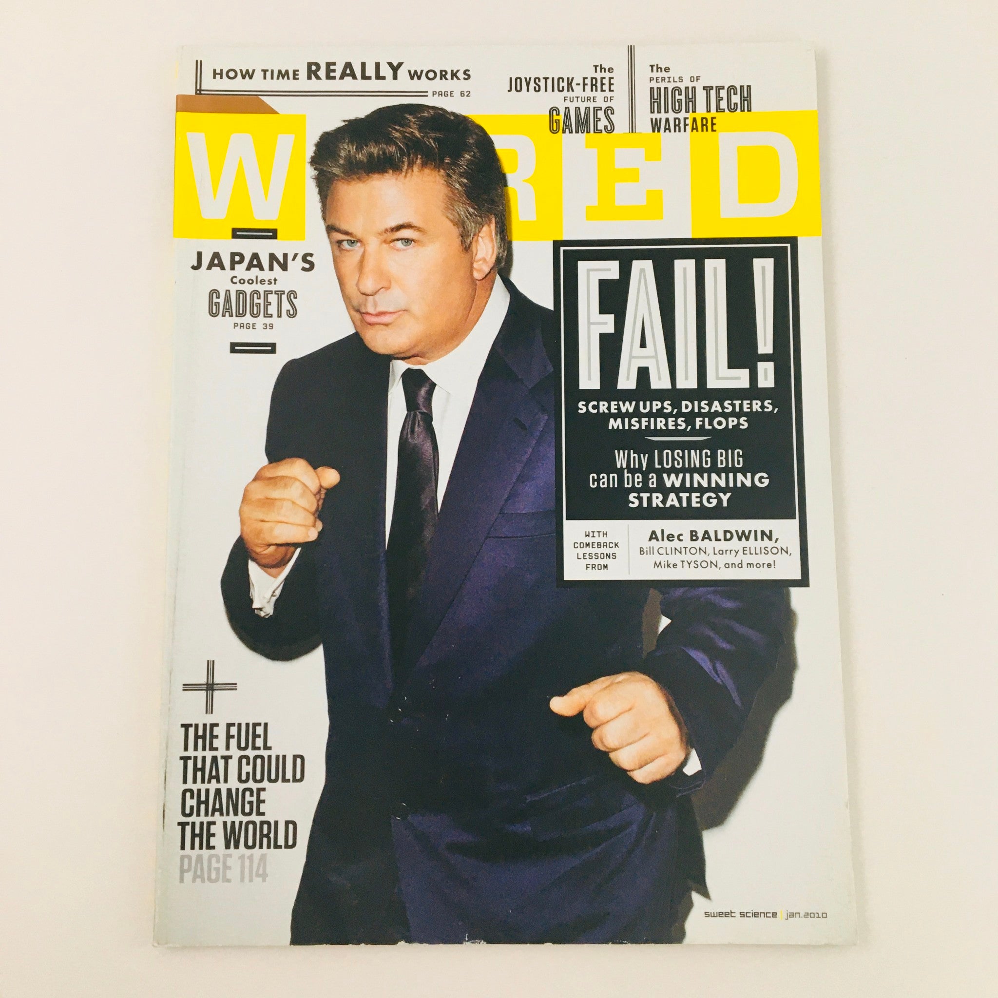 Wired Magazine January 2010 Alec Baldwin & Bill Clinton & Mike Tyson No Label VG