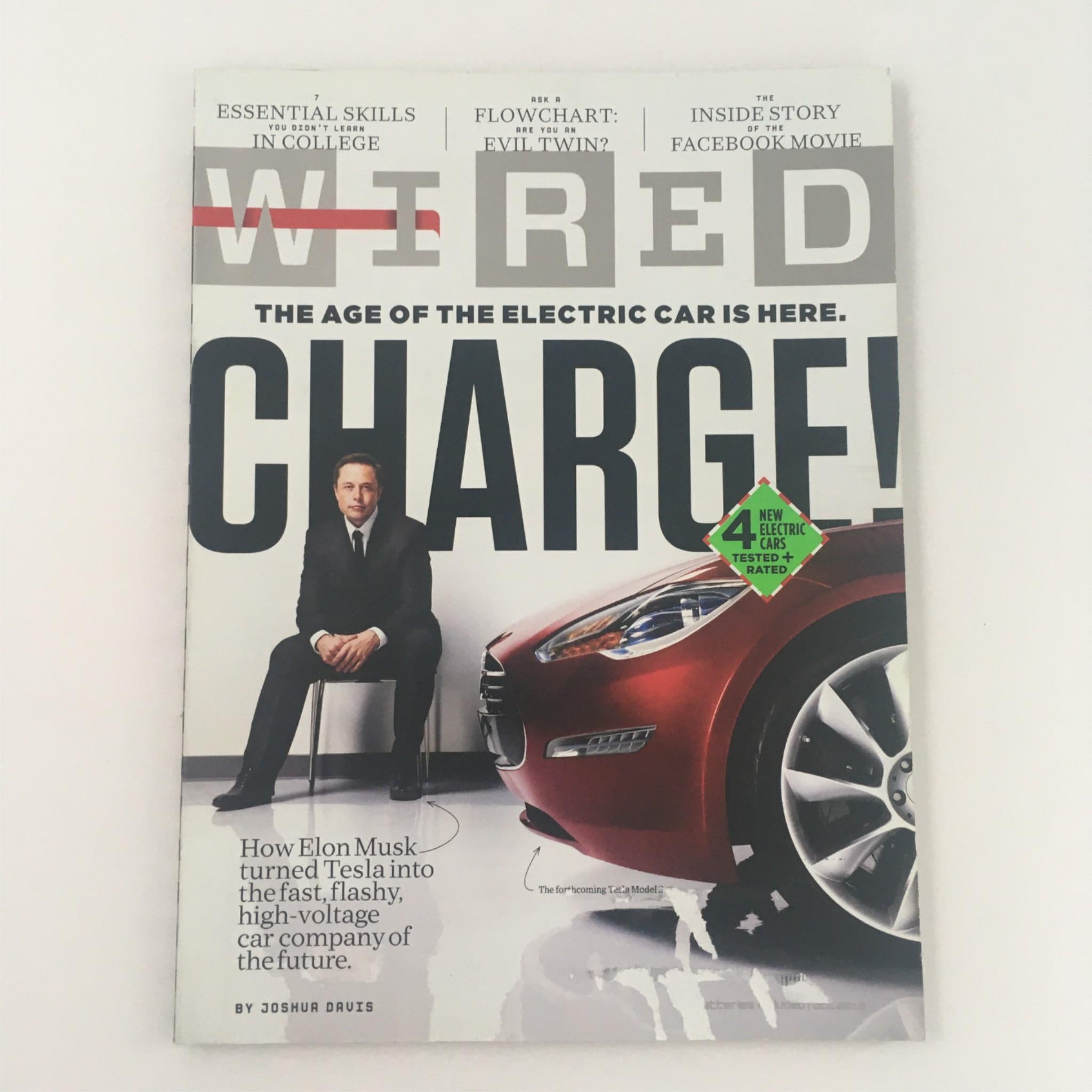 Wired Magazine October 2010 Elon Musk Turned Tesla Car of Future, No Label VG