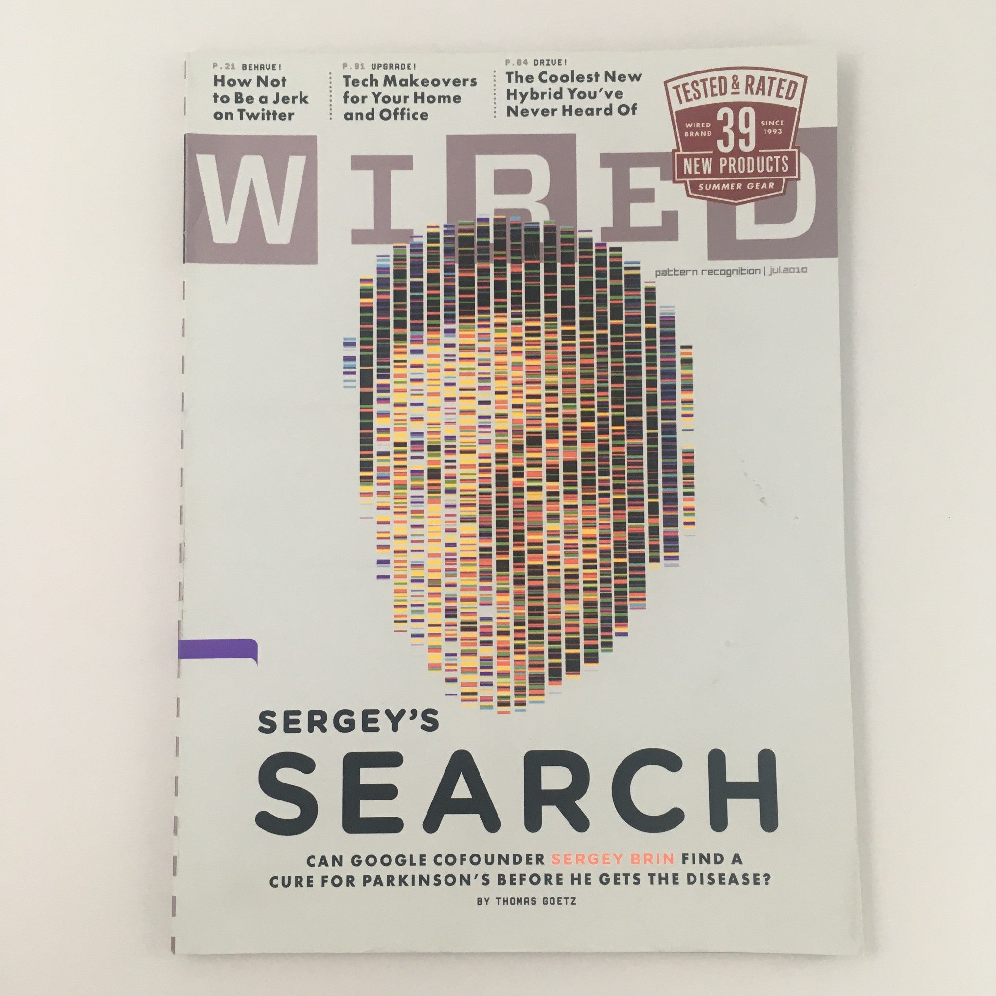 Wired Magazine July 2010 Google Cofounder Sergey Brin's Search, No Label VG