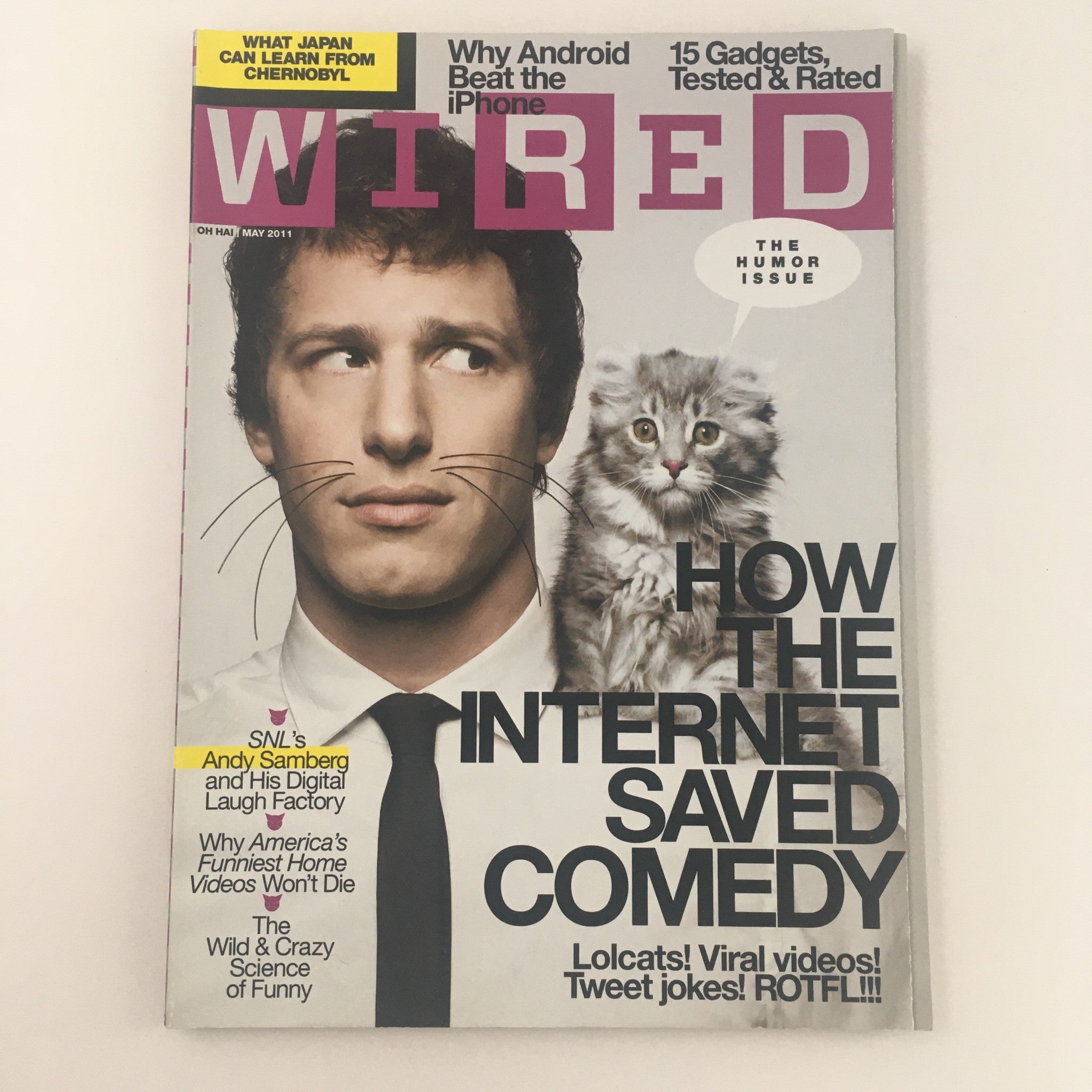 Wired Magazine May 2011 Andy Samberg & His Digital Laugh Factory, No Label VG