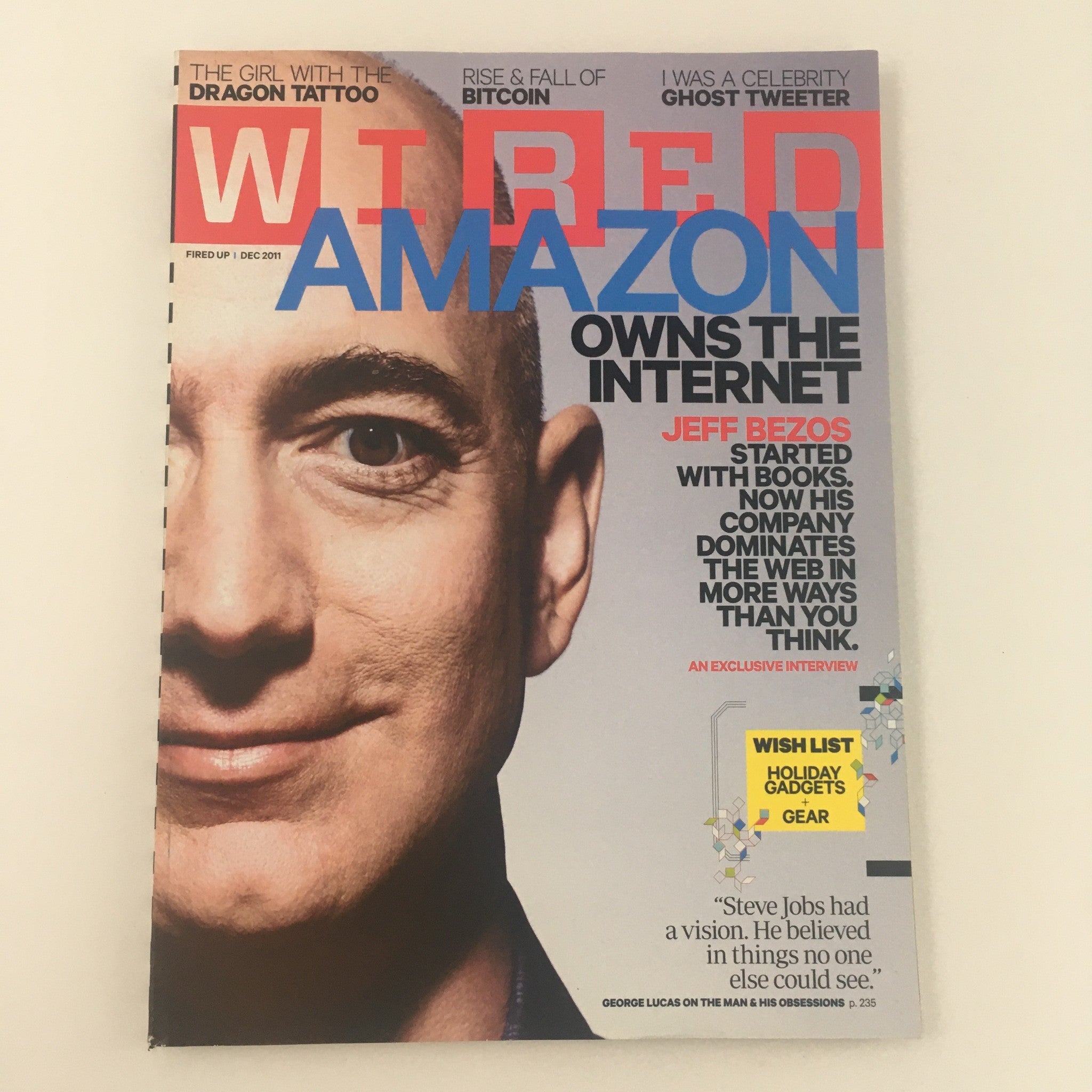 Wired Magazine December 2011 Jeff Bezos Amazon Own The Internet, No Label VG