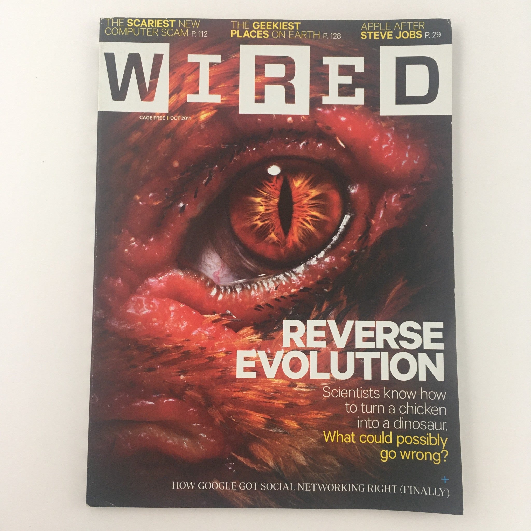 Wired Magazine October 2011 Reverse Evolution & The Geekiest Places, No Label VG