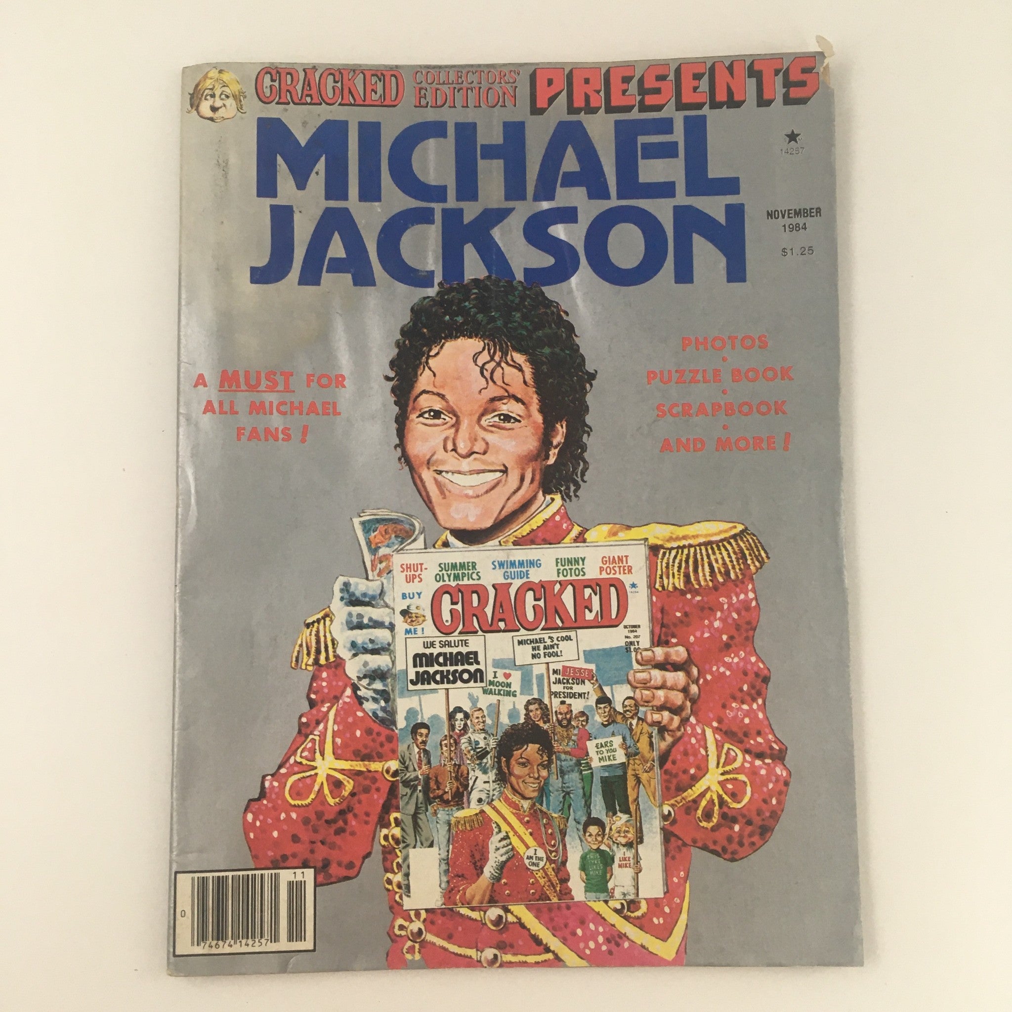 Cracked Magazine November 1984 Michael Jackson Feature, No Label